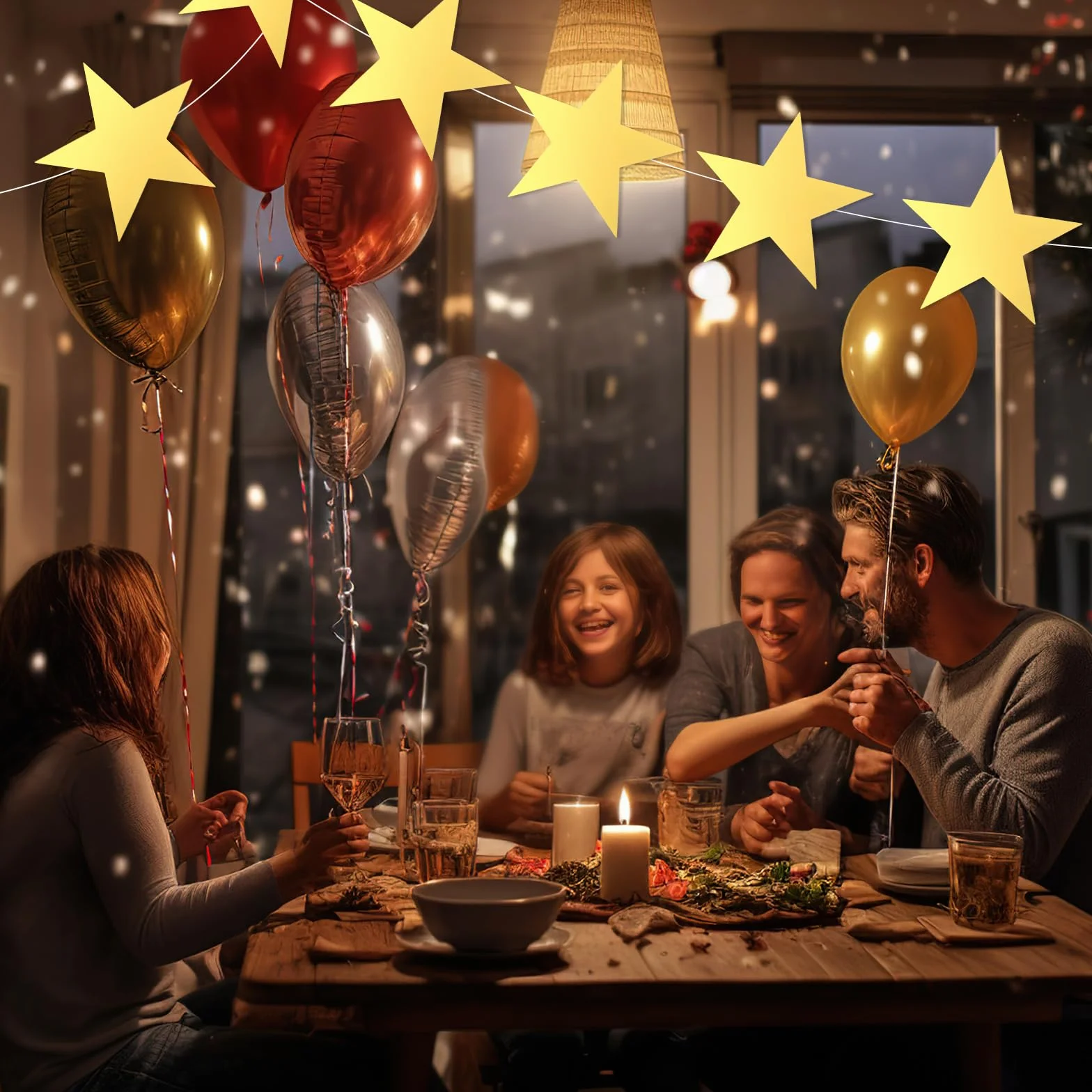 Estrellas Doradas Decoración 5.9 Pulgadas Cartón Tablón Anuncios Fiesta Hollywood