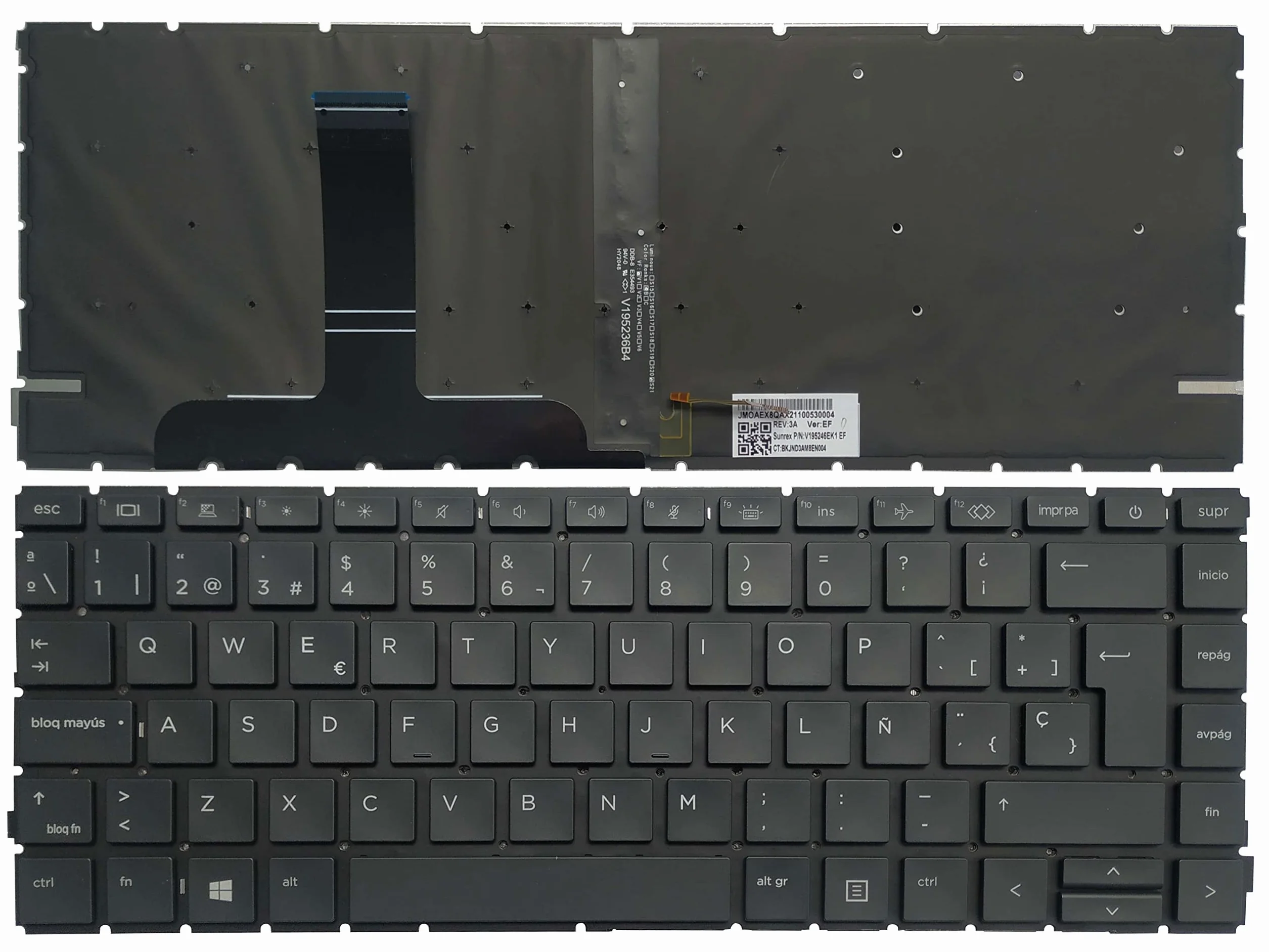 Teclado de Computadora Portátil Compatible para HP Probook 640 G8 645 G8,EliteBook 640 G9 G10 Español Retroiluminación