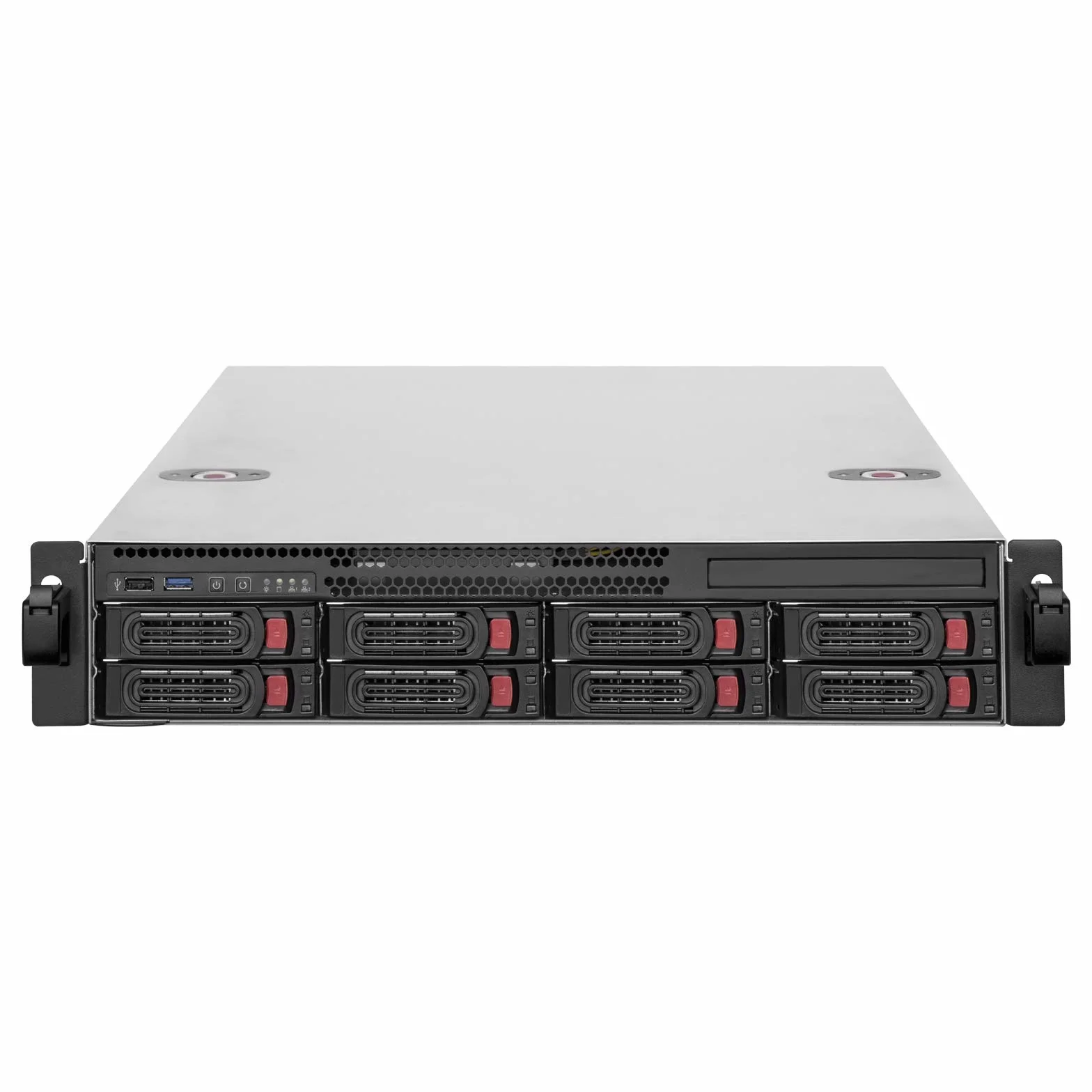 Silverstone SST-RM22-308 - Gabinete de Servidor en Rack 2U Compatible con 8X 2.5 / 3.5" SAS / SATA HDD / SSD con Interfaz SFF-8643 12 GB / s Mini-SAS HD
