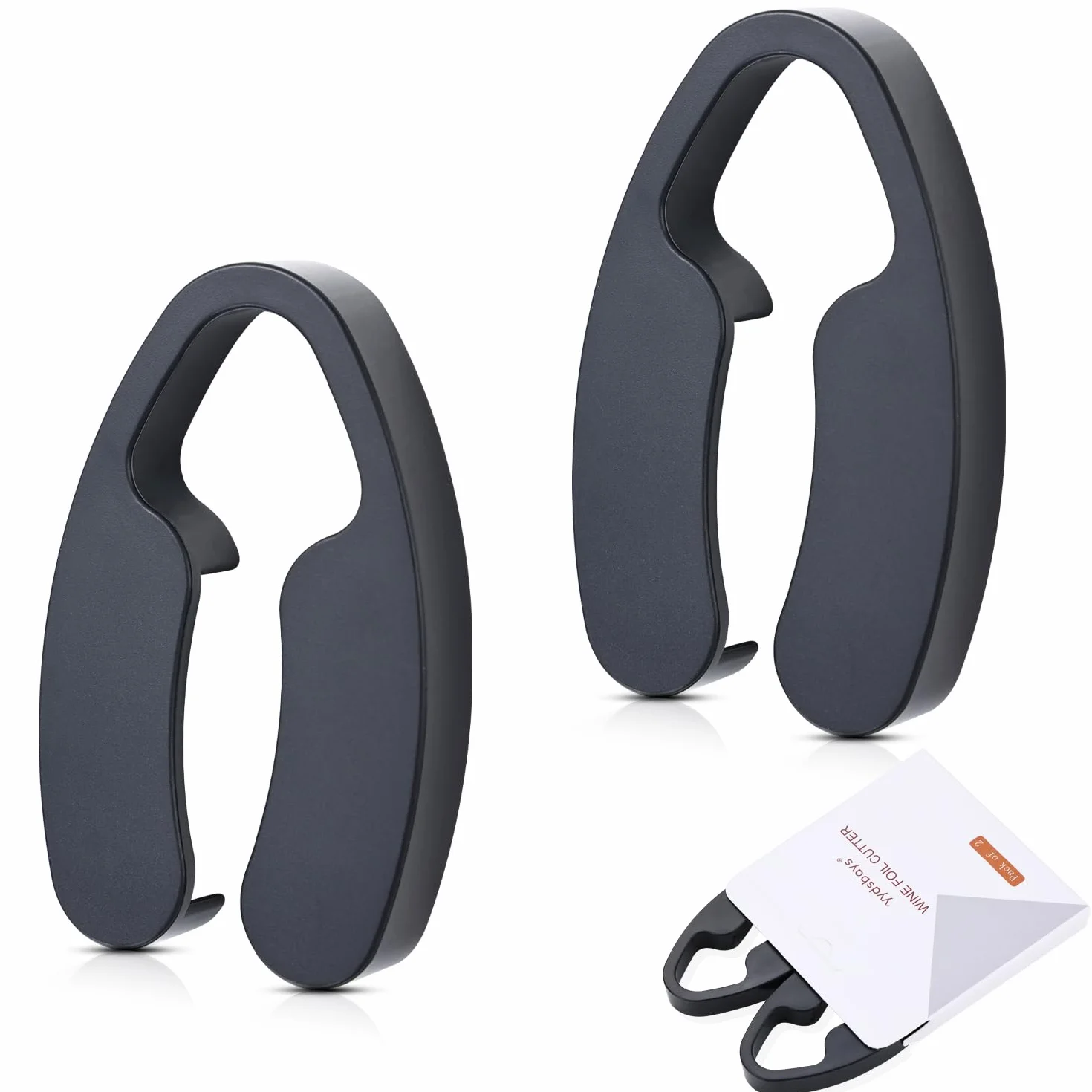 Cortacápsulas para Botellas Cuchillas para Papel Aluminio 2PCS Cortador Papel Vino Cortador de Vino Cortador Cápsulas Para Botellas Vino (Negro)