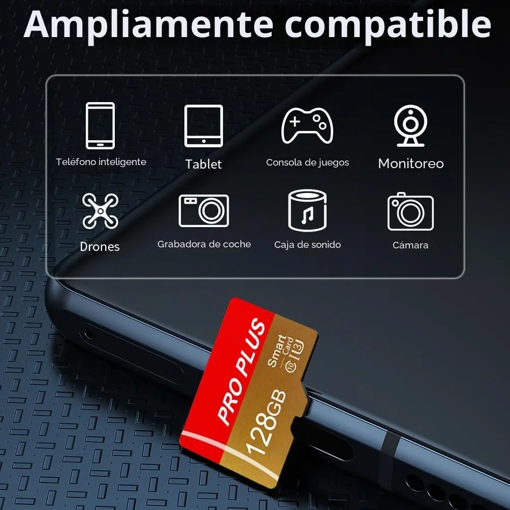 2 Pack Tarjeta De Memoria 128GB con Adaptador SD, Tarjeta De Memoria De Alta Velocidad, UHS-I C10 A1, Tarjeta TF para Tablet/Móvil/Fotocámara/Audio del Coche/Consola De Juegos (TF162 128GB)