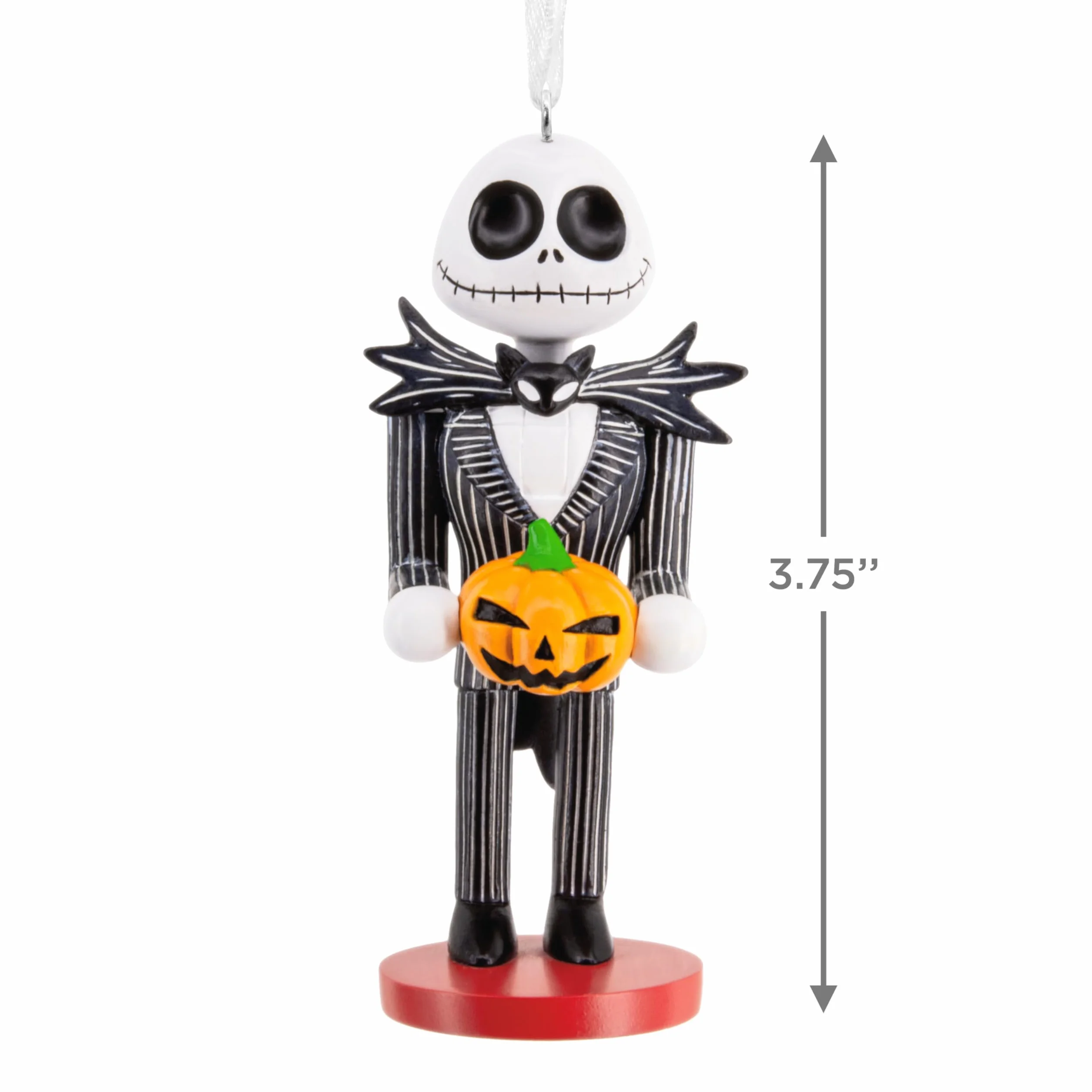 Hallmark Jack Skellington Adorno de Cascanueces Decoración de Árbol Pesadilla Antes de Navidad Coleccionable Negro Blanco