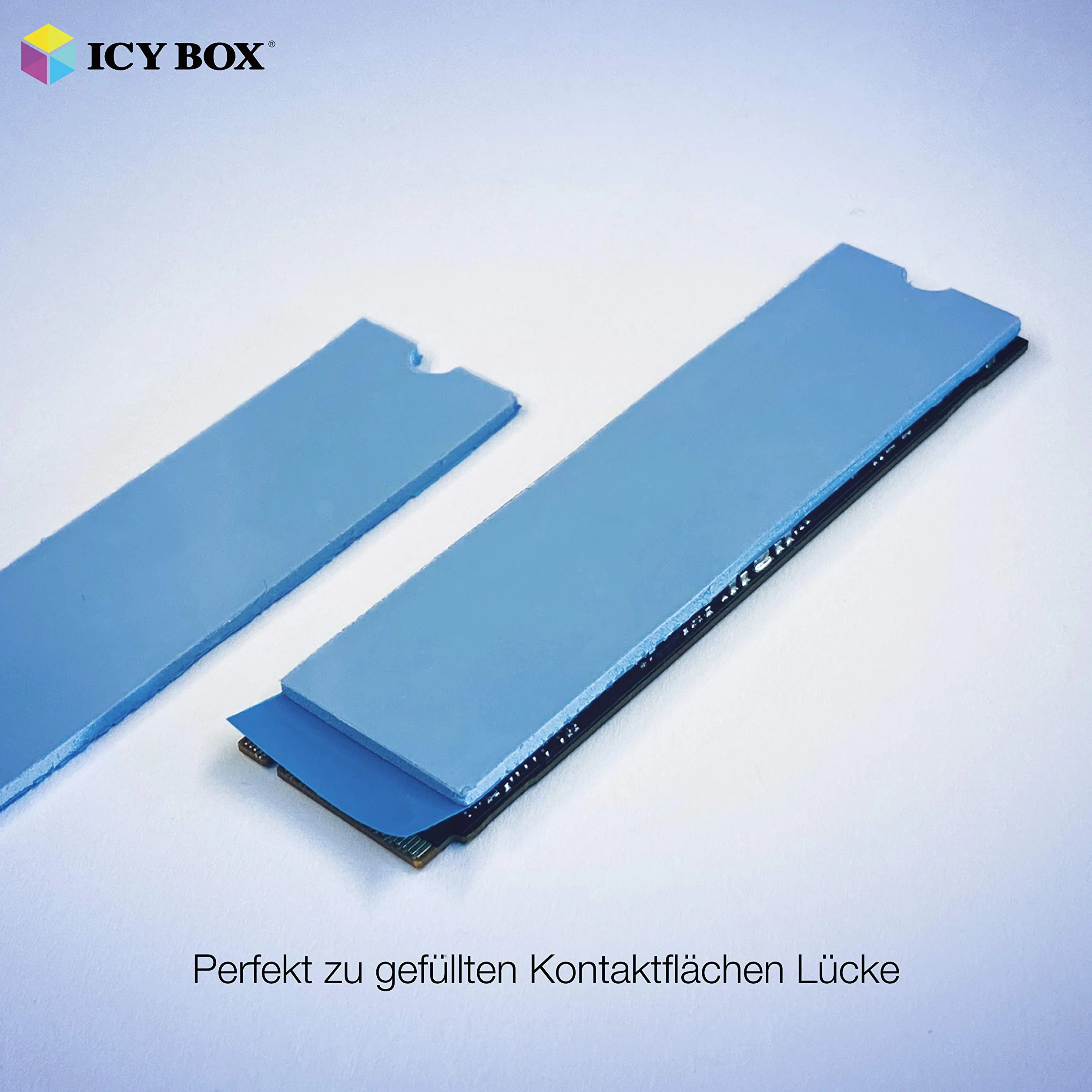 ICY BOX M.2 - Almohadillas térmicas (3,2 W/MK, 2 Unidades, 1,75 mm, 0,75 mm, para 2280, 2260, 2242)