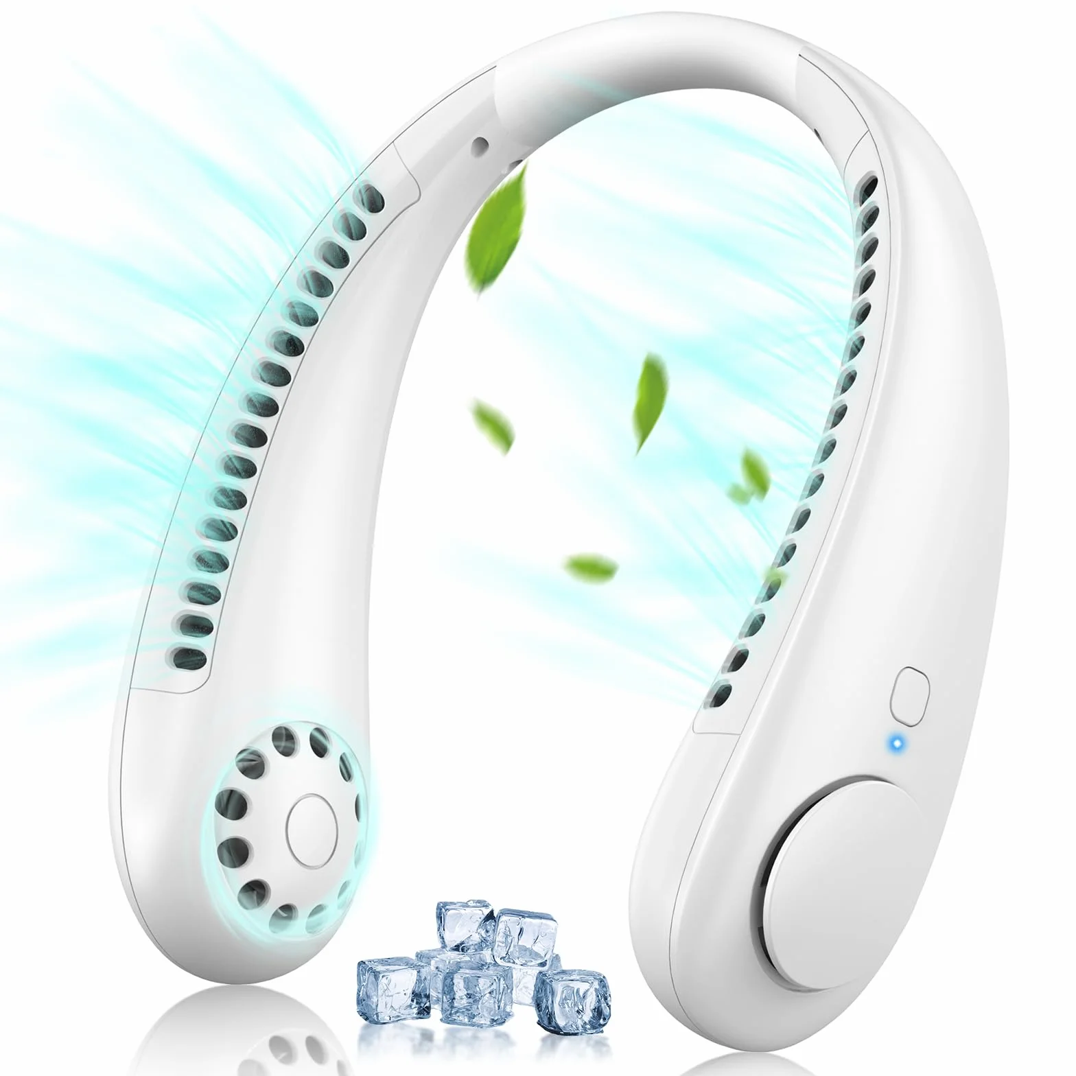 Timiyou Ventilador de Cuello Portátil Silencioso, Ventiladores de Cuello sin Aspas Manos Libres, 360° Flujo de Aire, USB Ventilador Portátil Para Viajar, Hogar, Oficina, Regalo