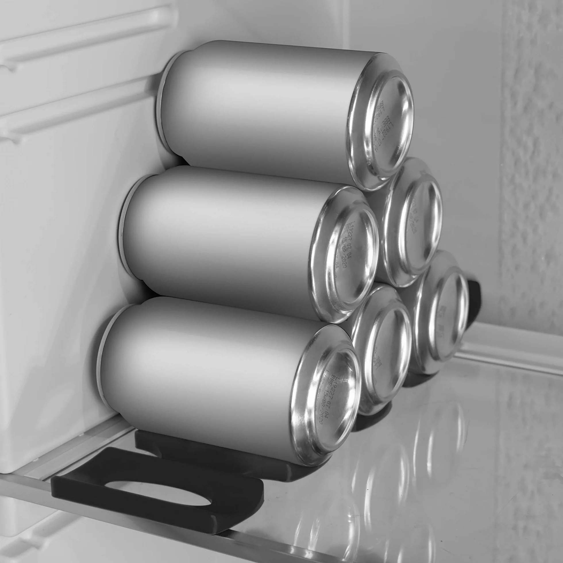 kwmobile Botellero Estante para Almacenamiento de Botellas en Nevera - Apilador de Latas de Silicona Negro