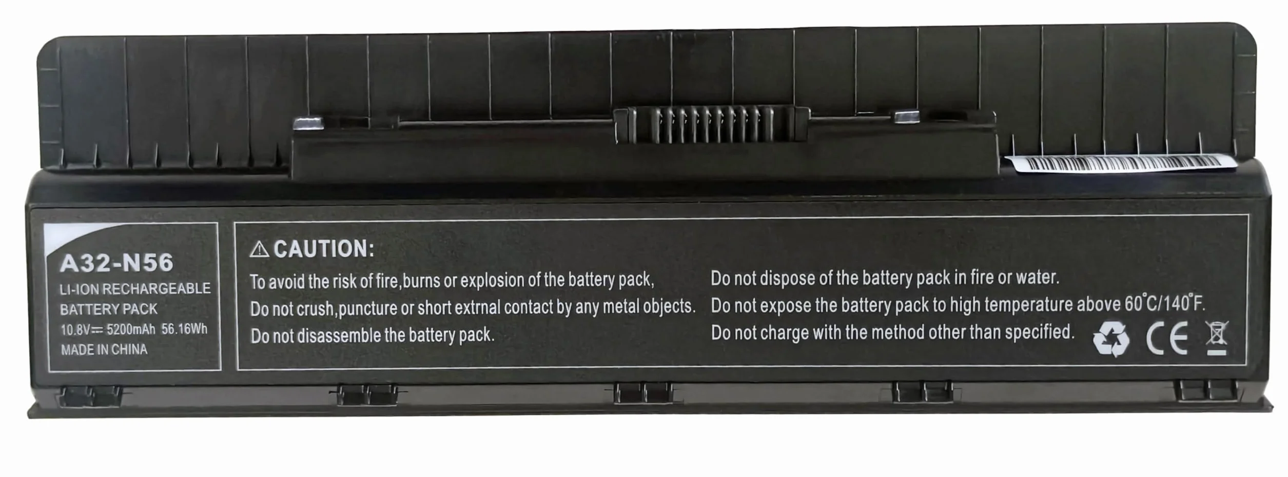 Batería para portátil A32-N56 para los Modelos ASUS N46, N56, N56V, N56VB, N56VJ, N56VM, N56VZ, N56D, N56DP, N56DY, N56JR, N76, N76V, R401B, R501VB, R701VB, G56, G56, G56 66JRKK G56jr