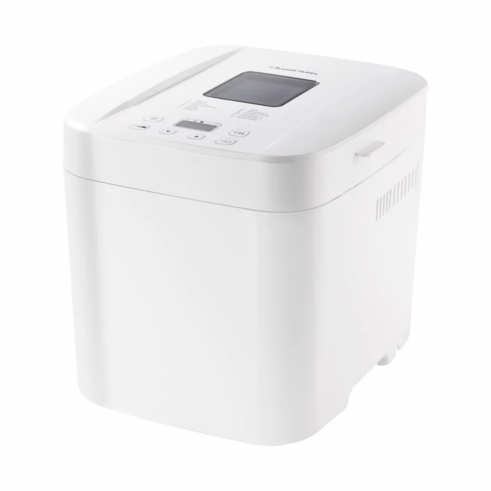 Russell Hobbs Panificadora de Pan, 12 programas, 3 niveles de corteza, compacto (temporizador, 2 tamaños pan de 750 g y 1.000 g, pan básico, integral, baguette y repostería), 27260-56