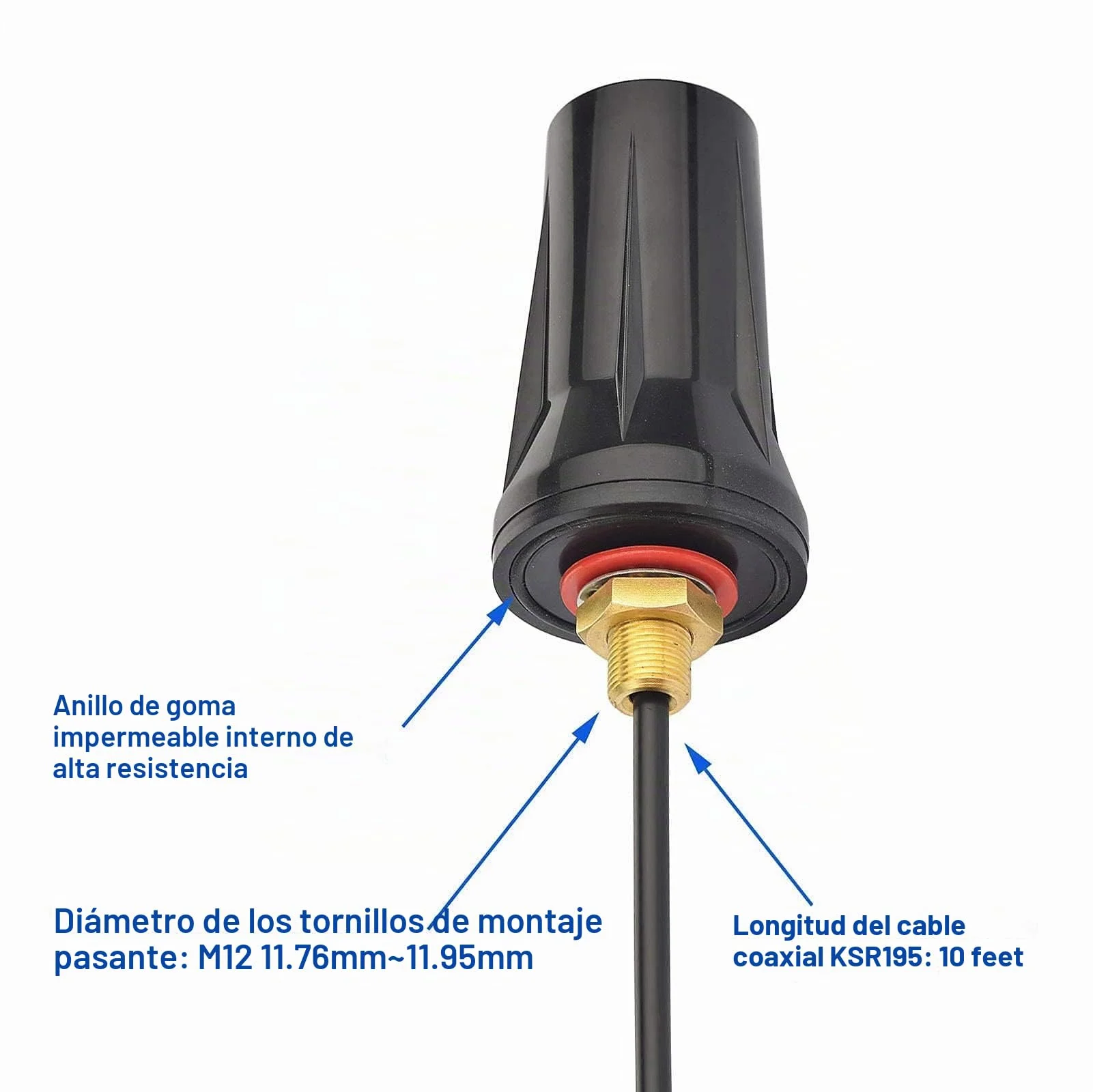 Bingfu Antena 4G LTE para Exteriores 5dBi Impermeable Antena de Montaje en Pared con SMA Hembra a Doble SMA Macho Cable Divisor Compatible con gsm 3G 4G LTE Router Gateway Cellular Trail Camera