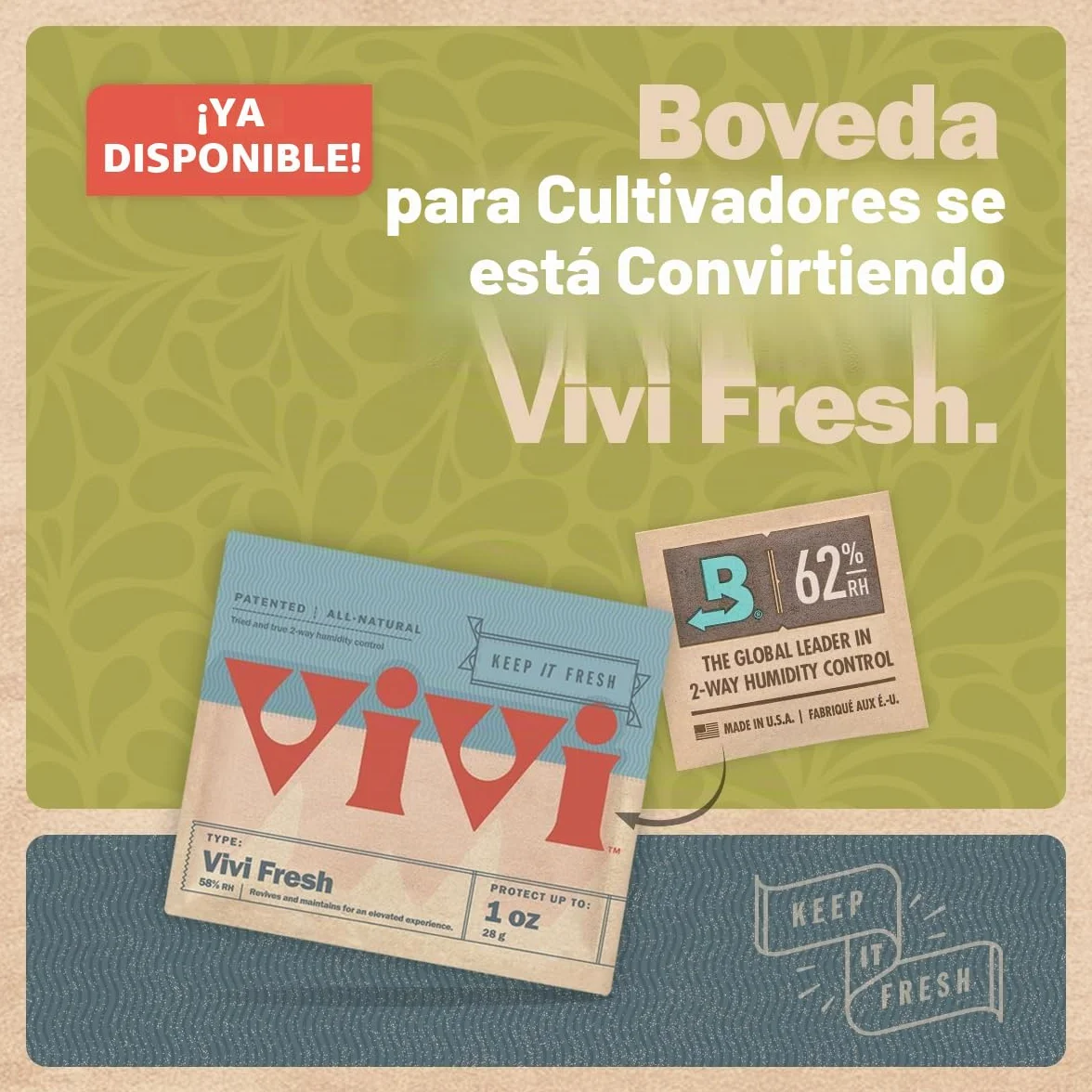 Boveda Bolsitas para almacenar remedios naturales Control doble de la humedad 58% HR Tamaño 8 para 30 g Pack de 10