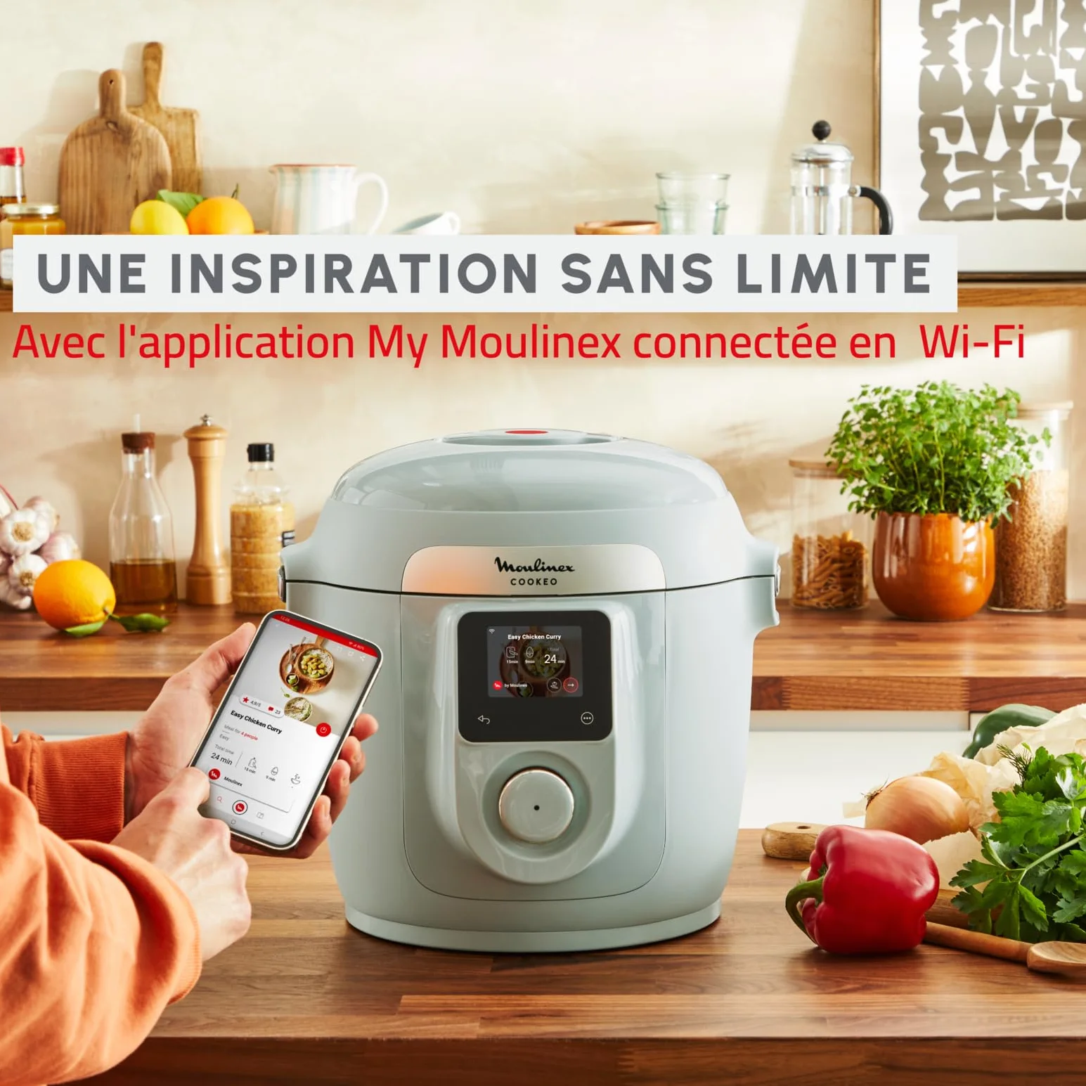 Moulinex Cookeo Wifi 10 en 1 Multicooker inteligente 6 L CE96G310