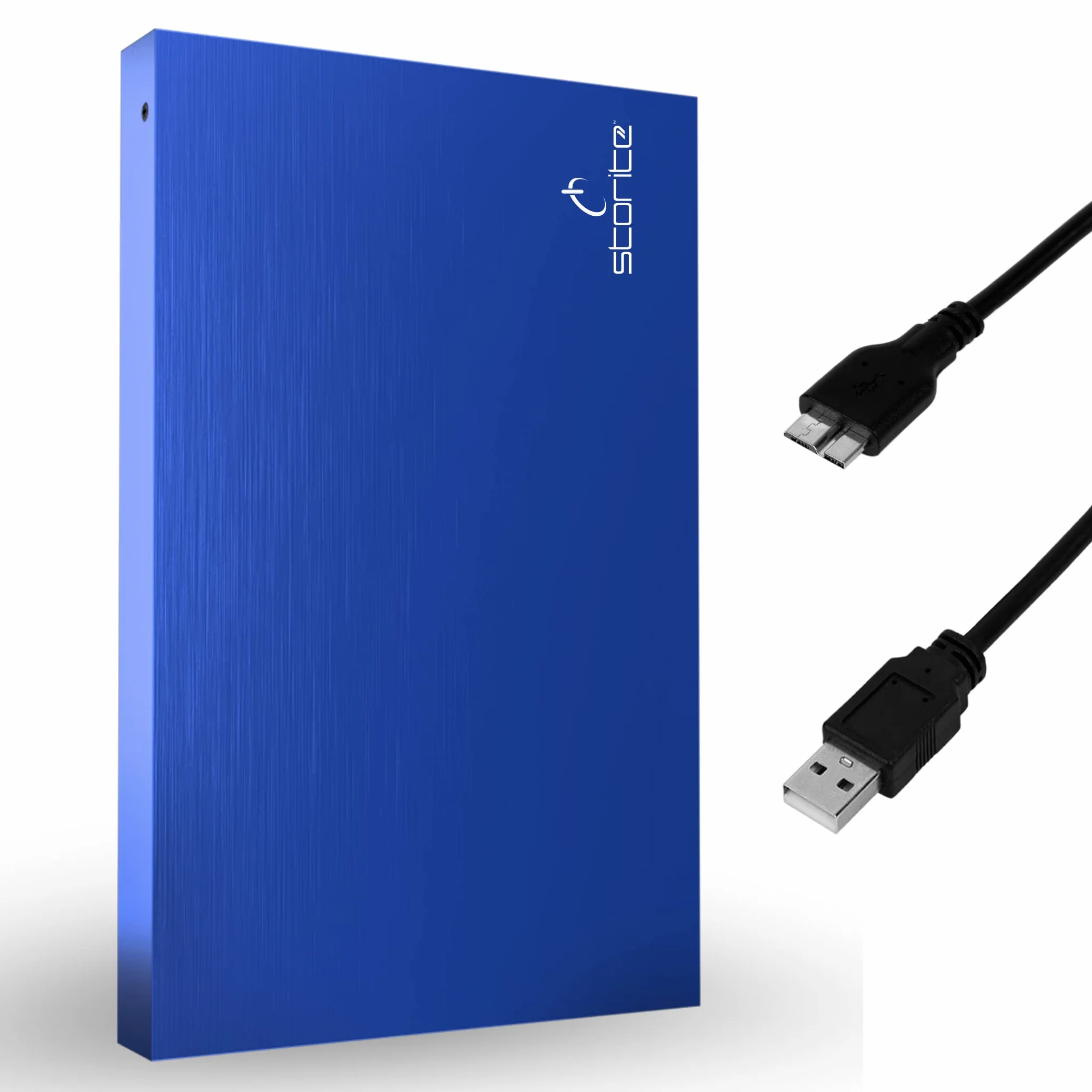Storite Disco Duro Externo 1 TB con USB 3.0 para PC y Juegos - Azul | Diseño ligero y portátil con Plug & Play, ideal para copias de seguridad y almacenamiento de archivos multimedia.