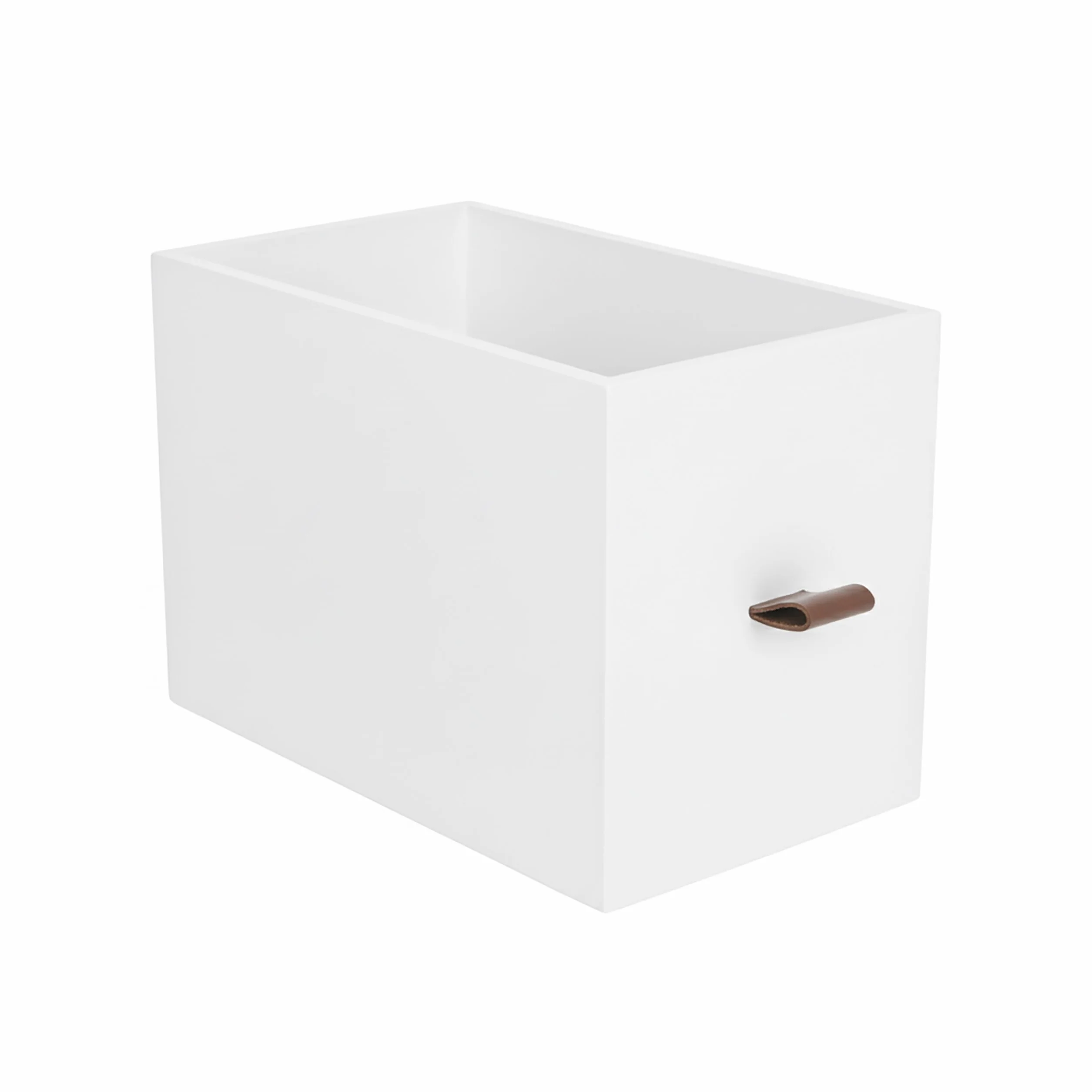 Relaxdays Caja con Cajones de Bambú y MDF, 3 Cajones, Organizador de Escritorio, 15x25x20 cm, Natural/Blanco