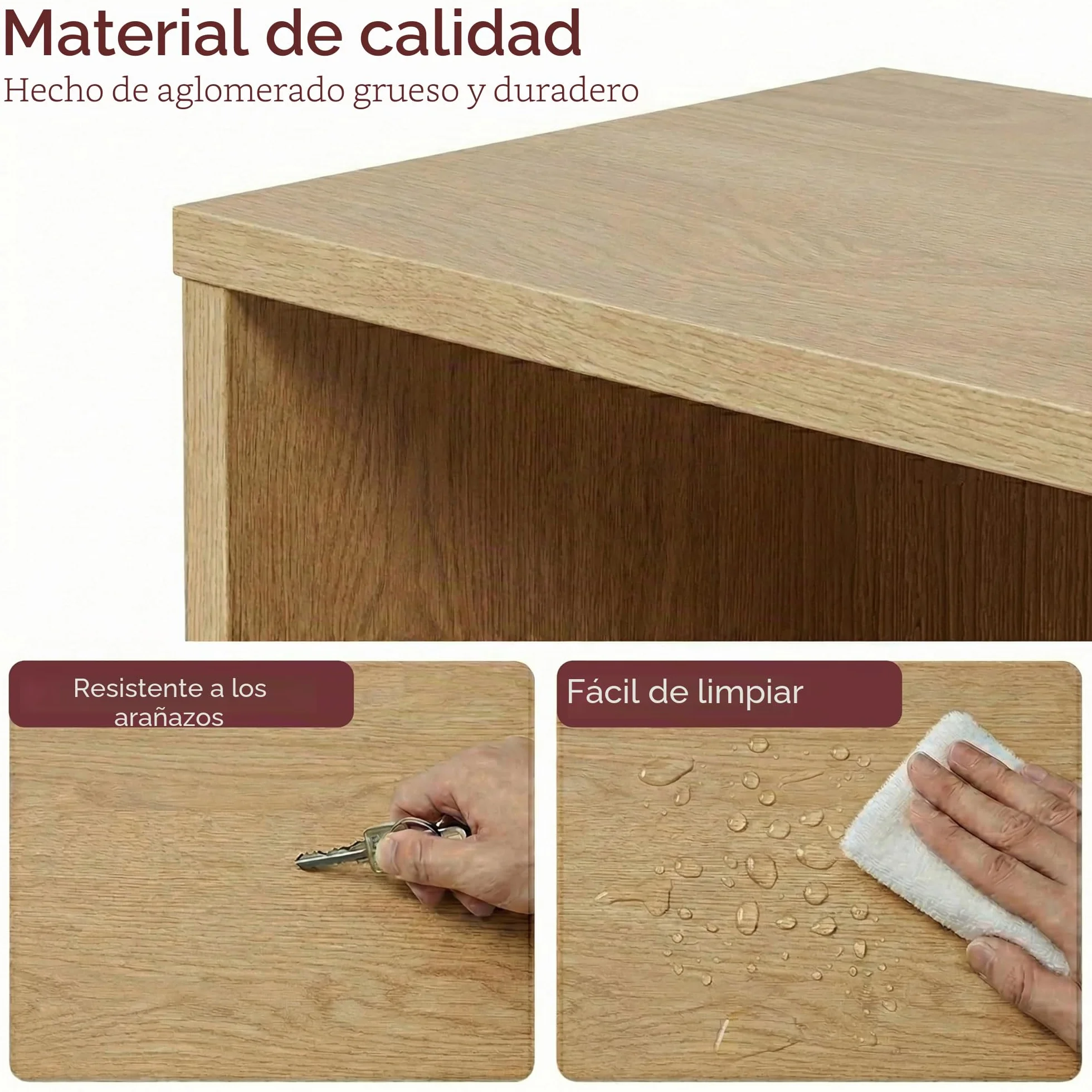 Vida Designs Estantería Oxford Cube Roble 4 Niveles