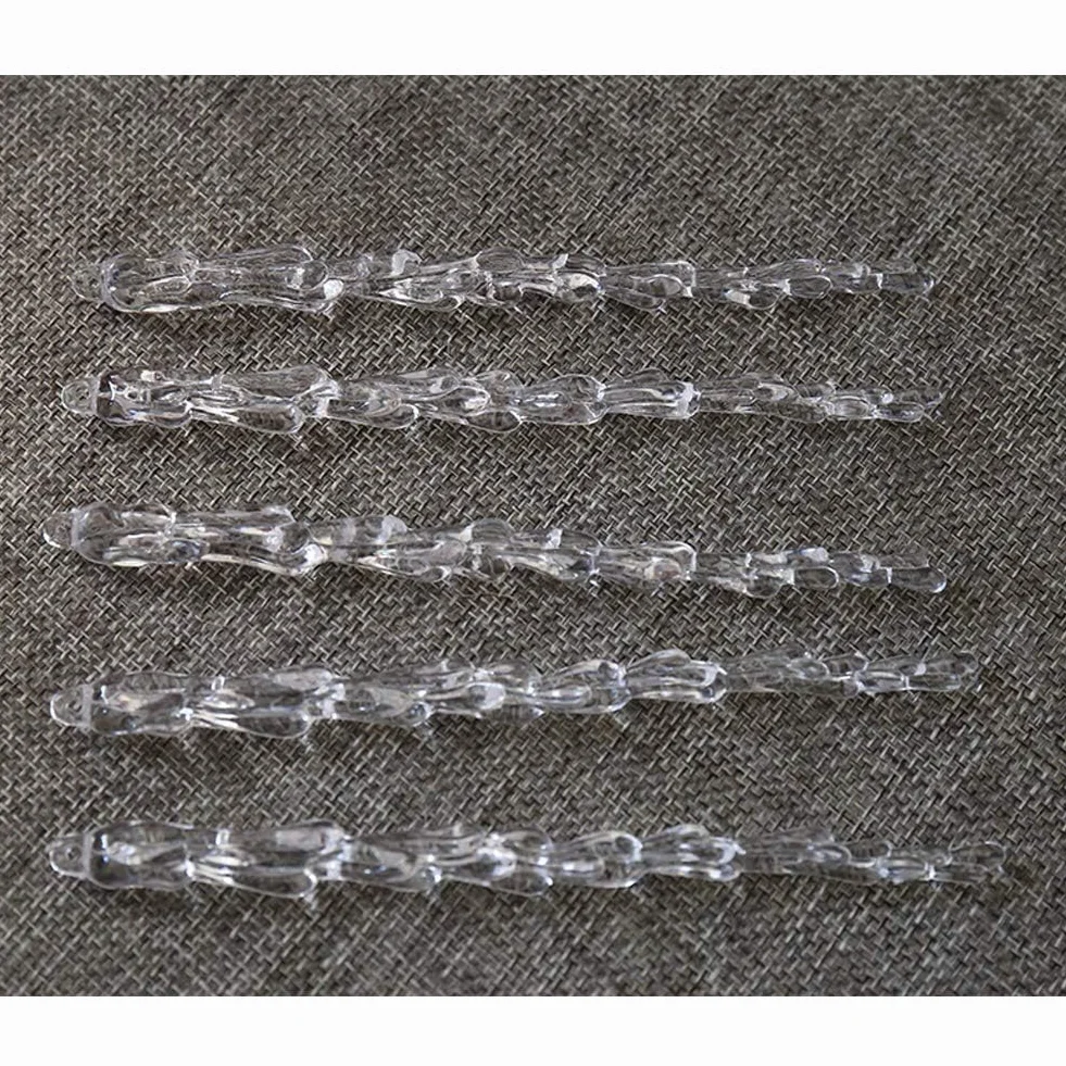 ToBeIT Decoración navideña acrílica Transparente 25 Piezas Adornos de carámbanos