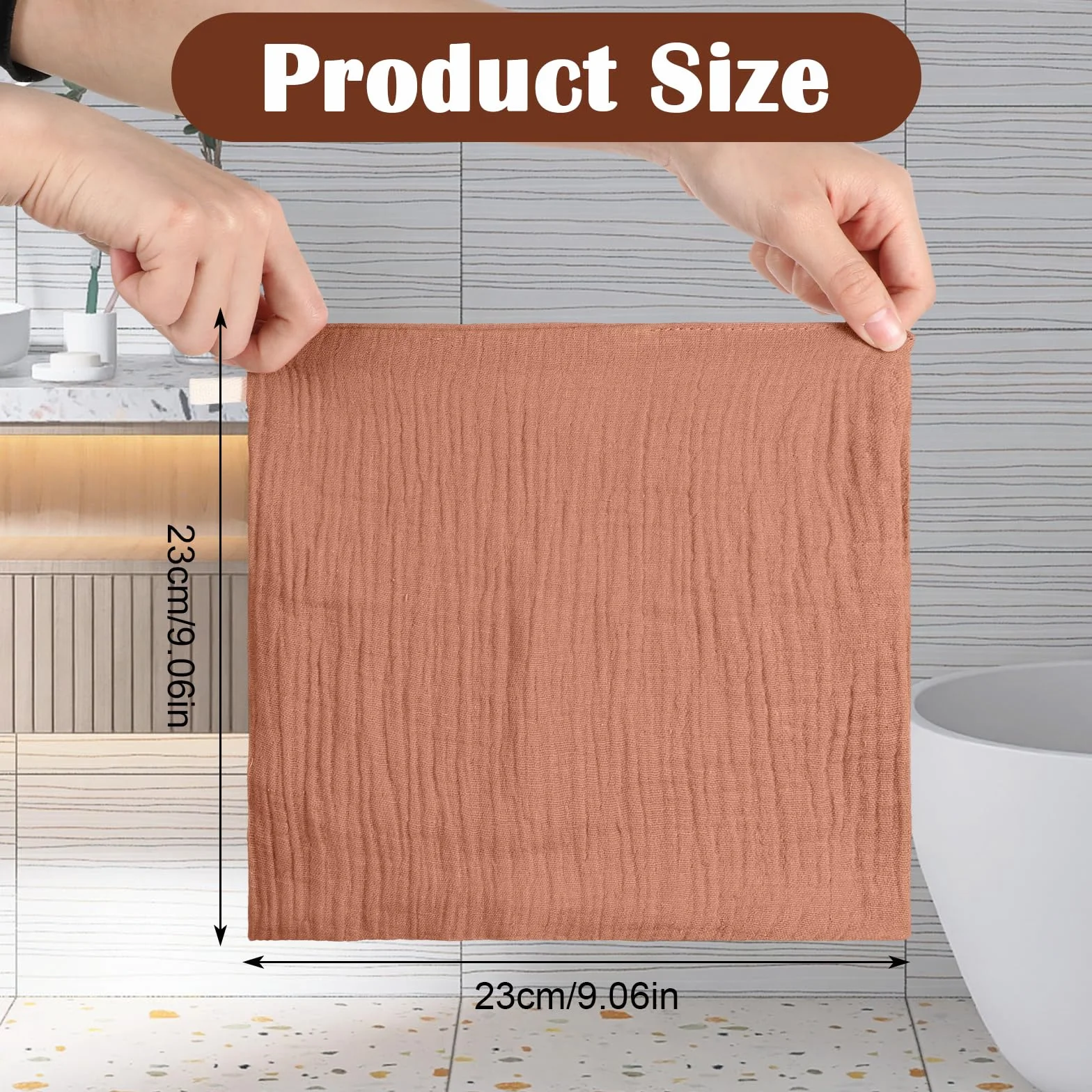 Qianyu Paño de muselina desmaquillante reutilizable suave absorbente transpirable para el cuidado de la piel limpieza diaria viajes 4 paquetes