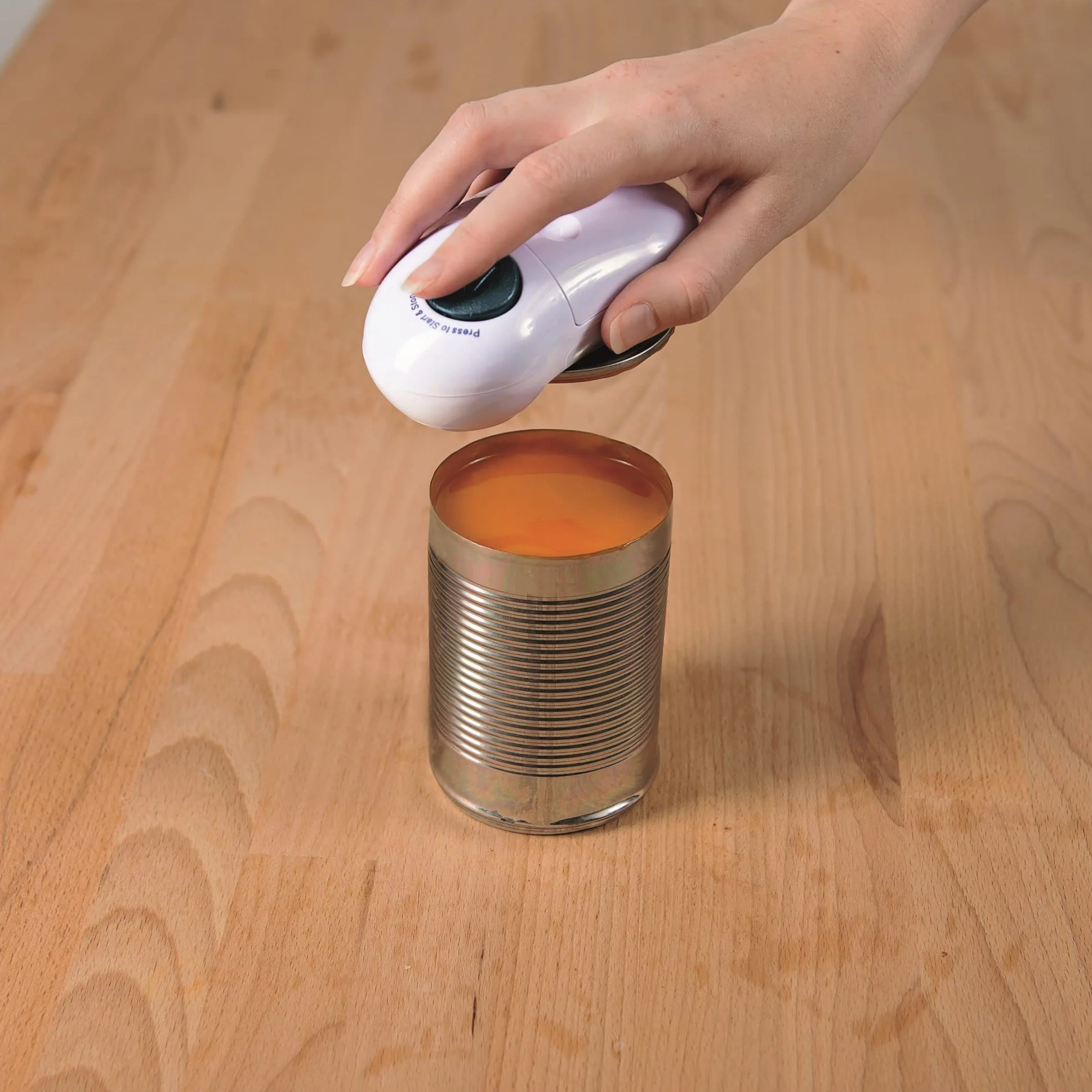 Culinare One Touch Abrelatas Eléctrico, Plástico/Acero Inoxidable, Apertura Automática, Funciona con Pilas, Magnético