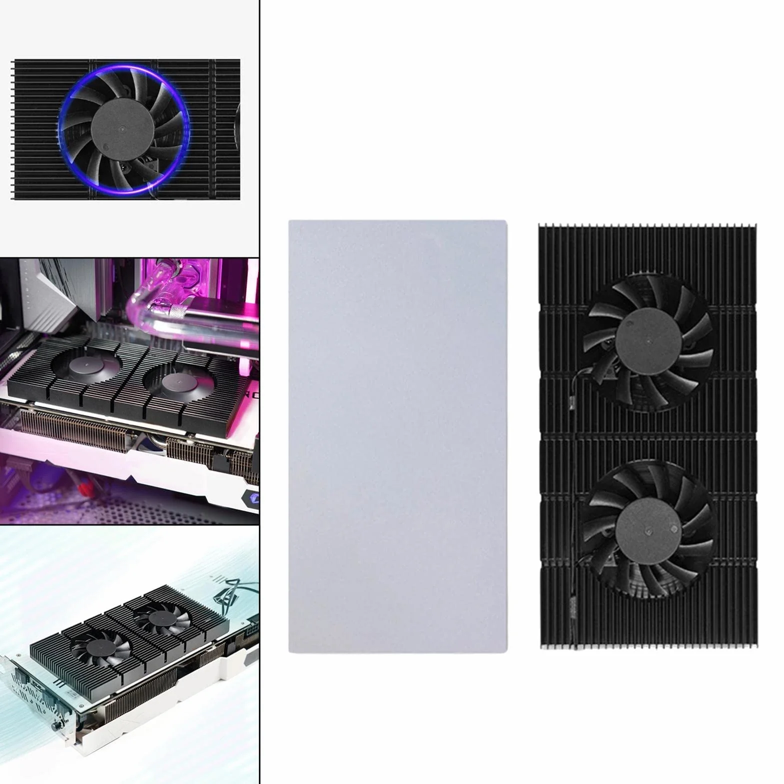 Zalati Disipador de calor para tarjeta gráfica RTX 3090 3080 3070 Series Card, aluminio, HEAT_SINK, 0697, 180 x 90 x 15 mm