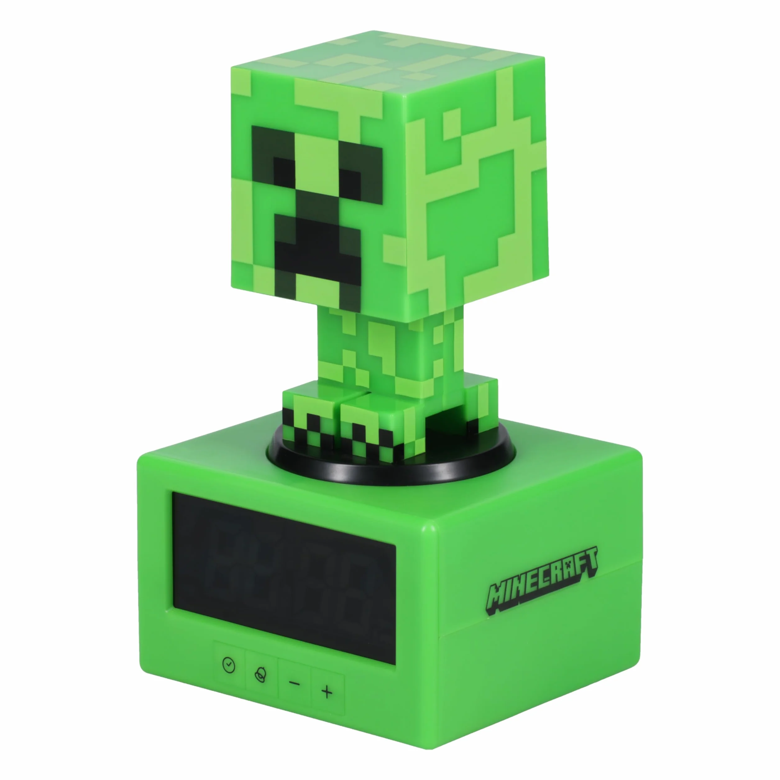 Paladone Reloj Despertador Creeper Minecraft Oficial con Música y Luz Nocturna para Niños