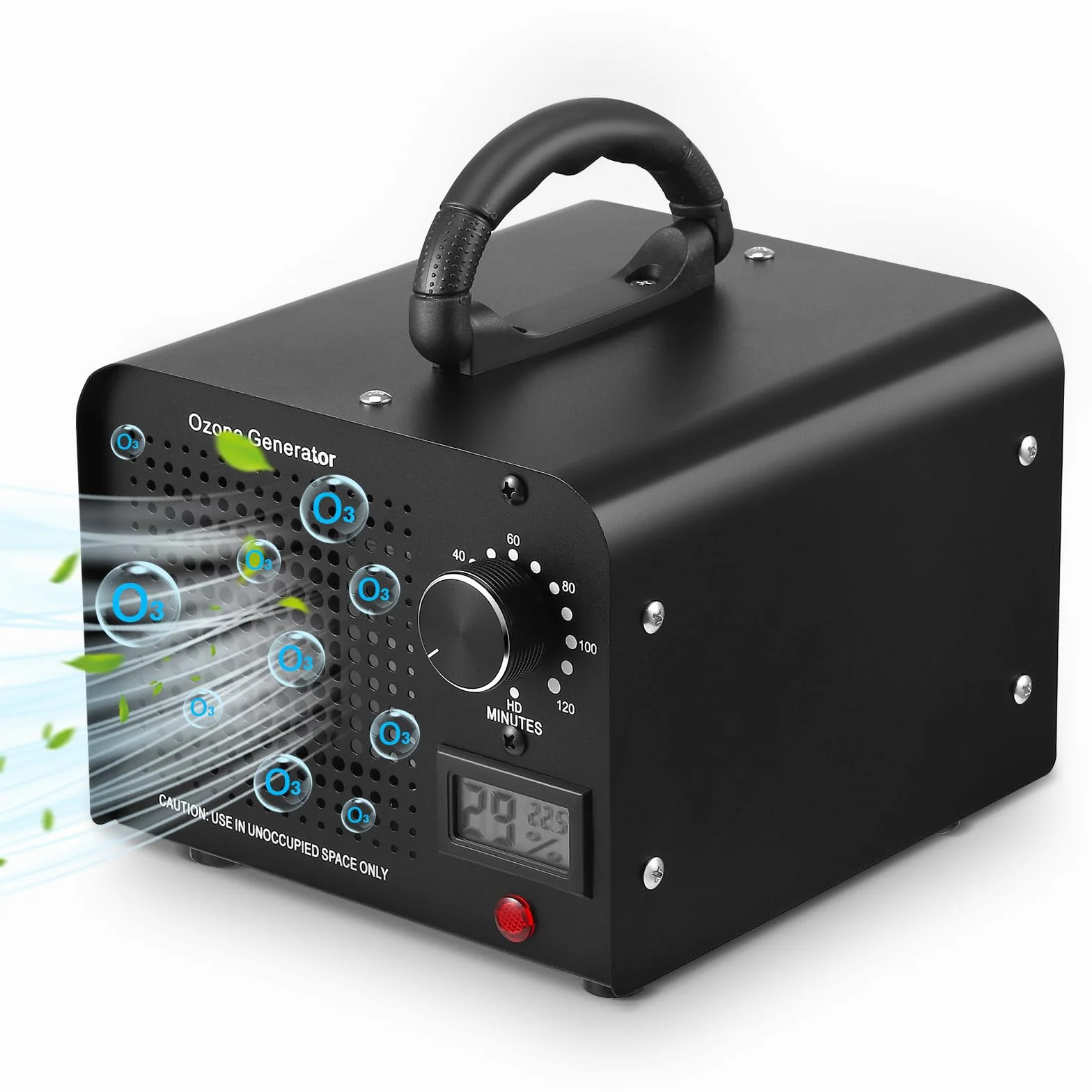 Generador de Ozono Profesional 60000 MG/h Purificador de Aire Industrial 300㎡ Máquina de Ozono con Temporizador