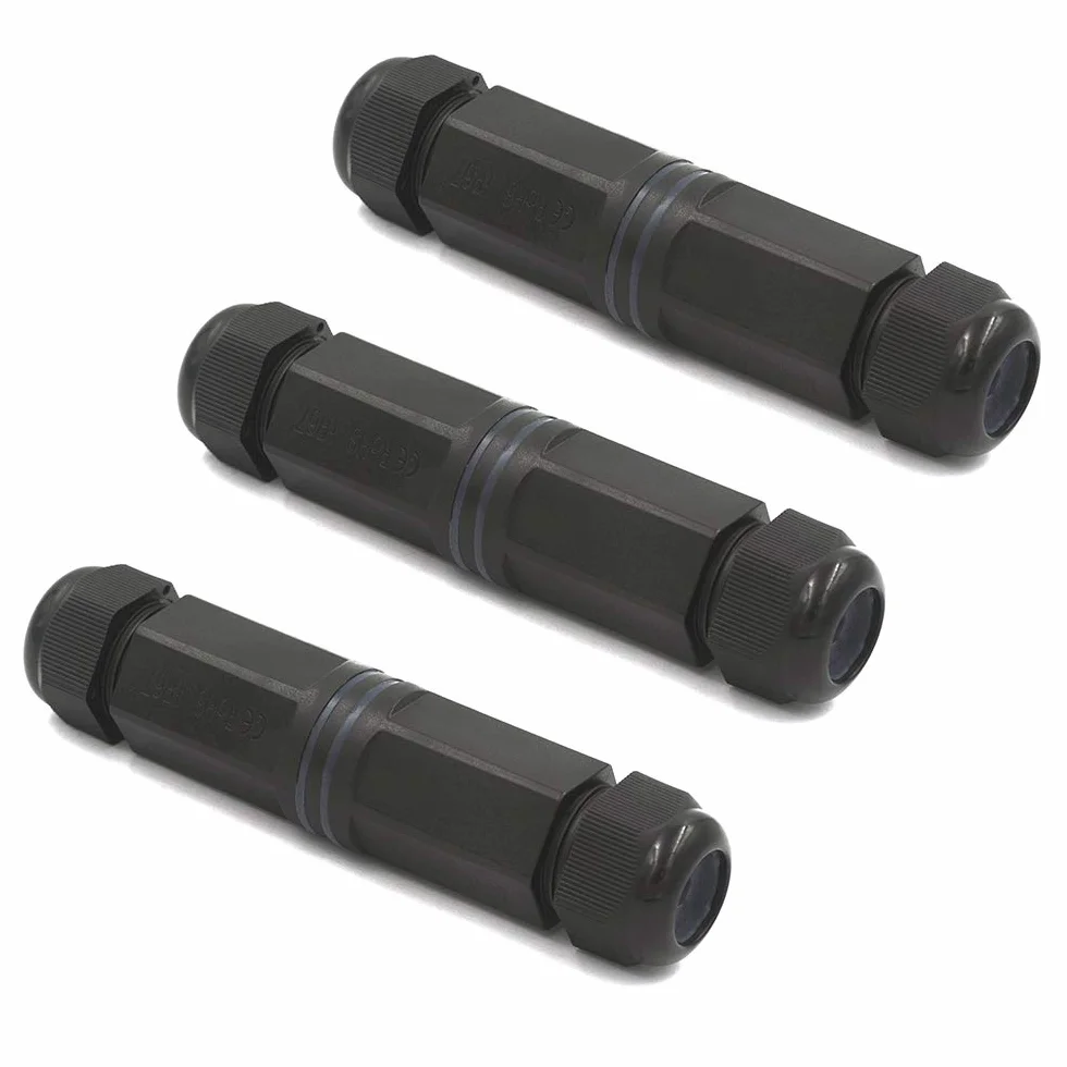 VCE Conector RJ45 Impermeable Acoplador RJ45 CAT6 Hembra a Hembra Blindado Compatible con Cable LAN Ethernet CAT5E CAT5, 3 Unidades