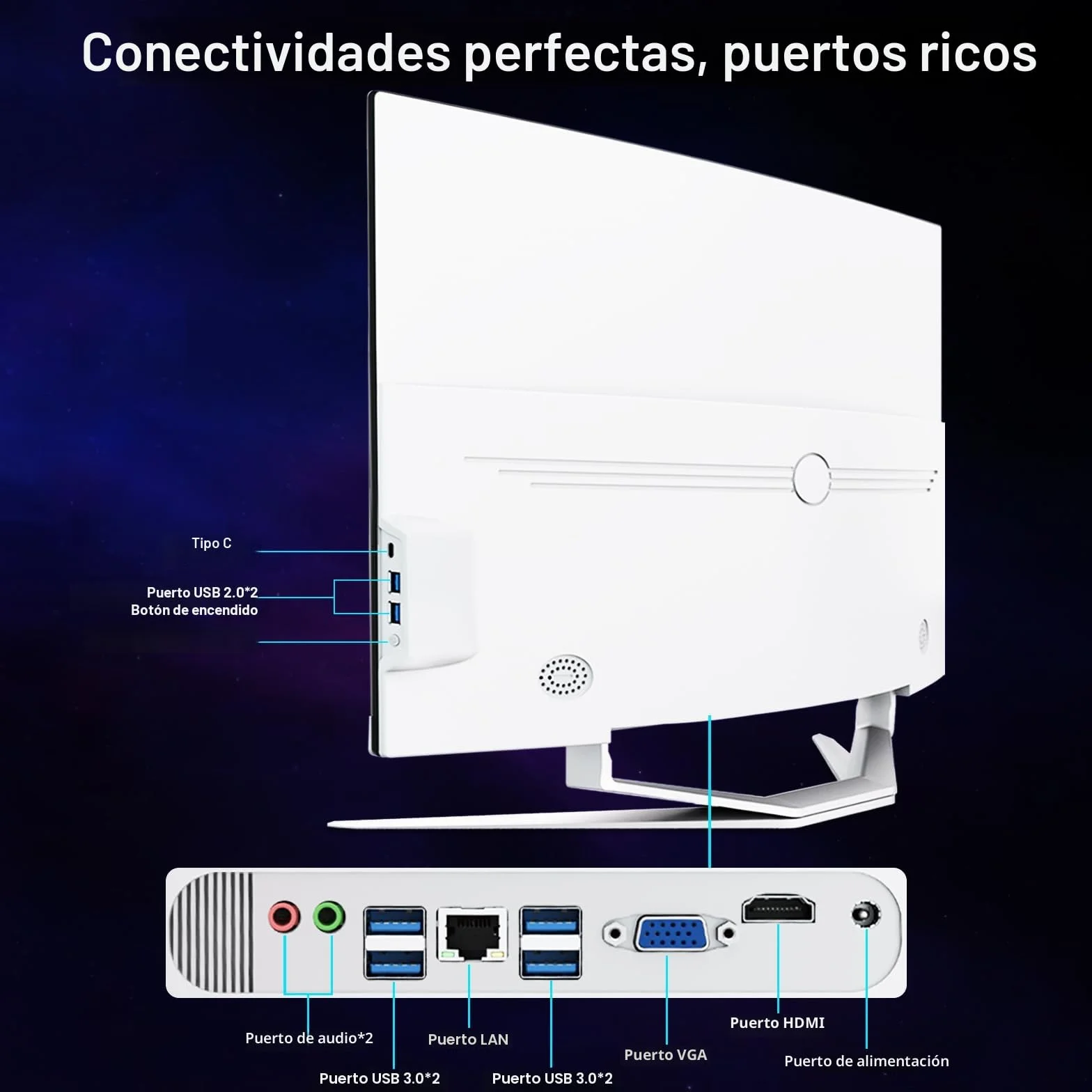 27 Pulgadas Computadora Todo en Uno, Pantalla FHD Curva, Ordenador Todo-en-Uno 16GB DDR3 512GB ROM SSD Core i7 7700HQ Bluetooth WiFi de Doble Banda con ratón y Teclado cableado