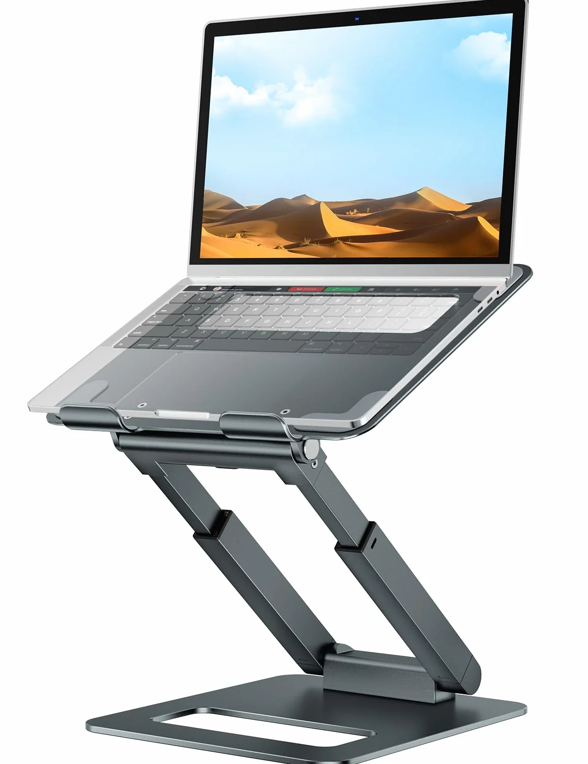 tounee Soporte PC Portátil, Soporte Ergonómico para Computadora, Altura Ajustable de 2.1"a 21", hasta 22 Libras, Compatible con MacBook, Todas Las computadoras Portátiles de 10-17 Pulgadas, Gris