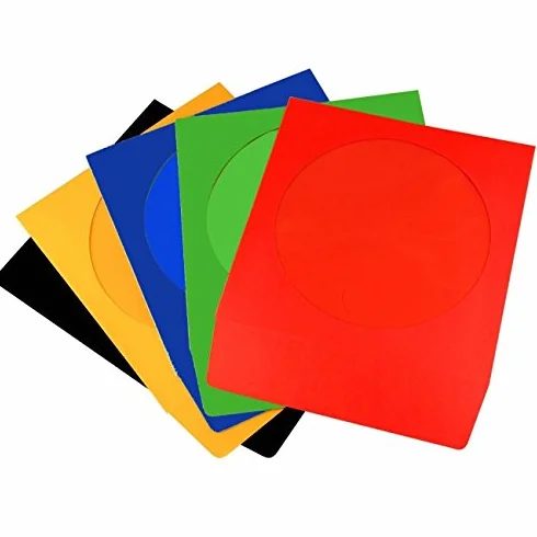 DragonTrading® - Juego de 200 fundas para CD con ventana y solapa, 200 unidades