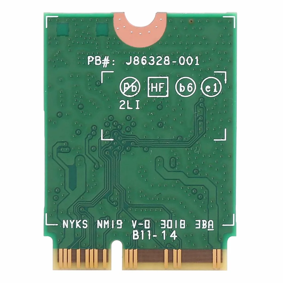 Annadue Tarjeta WiFi AX201NGW, Tarjeta Inalámbrica WiFi 6 para 10 X 64 bits, Tarjeta de Red Inalámbrica Bluetooth 5.2 con Interfaz 6 Gigabit 2400M M.2.CNVio2