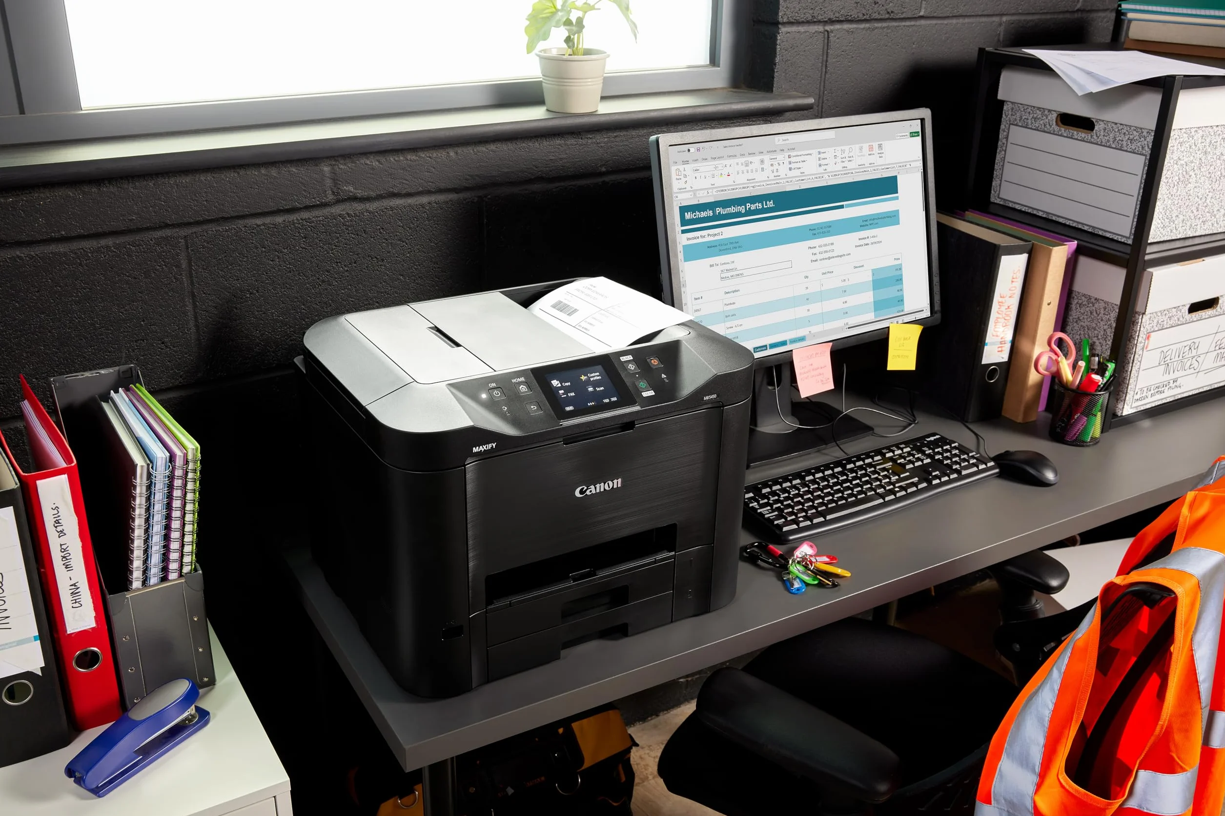 Canon Maxify MB5150 Impresora Compacta Multifunción 4 en 1, Sistema de Inyección de Tinta, WiFi, Pantalla LCD Táctil, ADF de 50 Hojas, Impresión de Alta Velocidad, Capacidad 300 Hojas, Negro