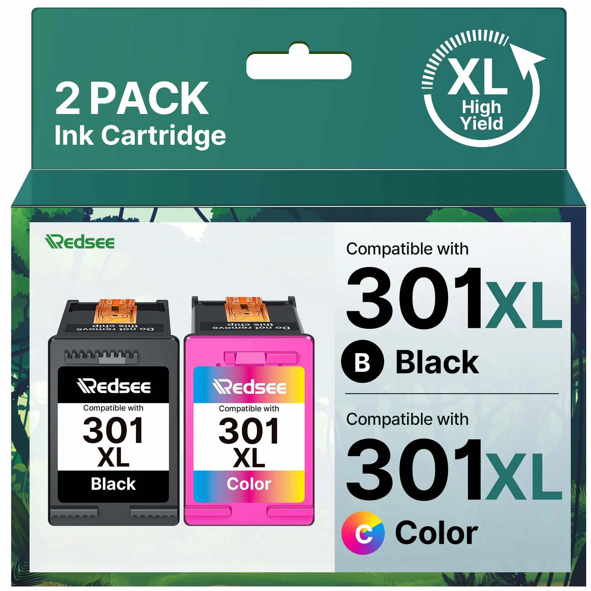 301XL 301 XL Cartuchos de Tinta Remanufacturado para HP 301 Negro y Color Compatible Cartuchos de Tinta 301 para HP Deskjet 2450 1050 3050 Envy 4500 5530 4508 OfficeJet 2620(Negro/Color,2-Pack)