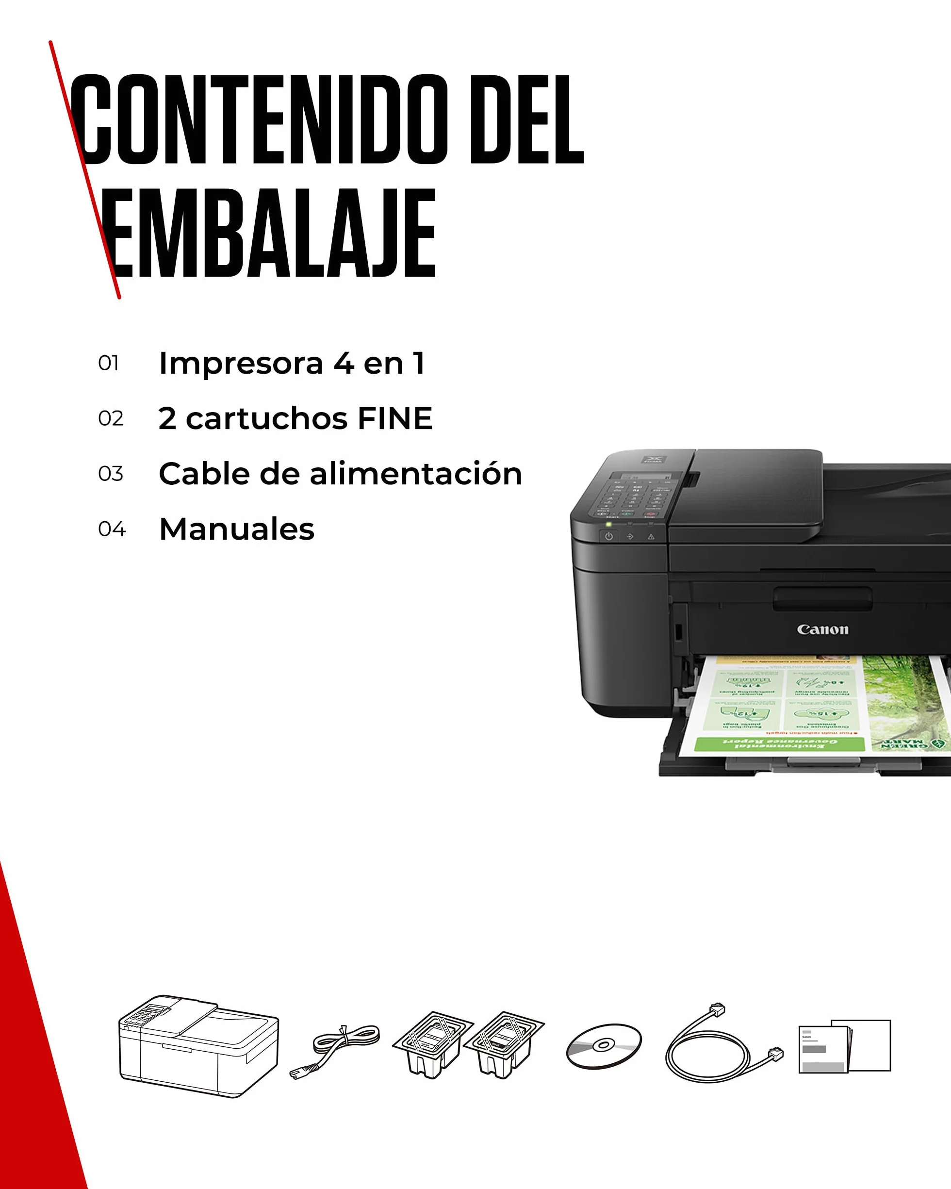 Canon Pixma TR4750i Impresora Multifunción 4 en 1, Sistema de Inyección de Tinta, Impresión, Escaneo y Copia, WiFi, Pixma Print Plant, ADF de 20 Hojas, Impresión a Doble Cara Automática, Negro