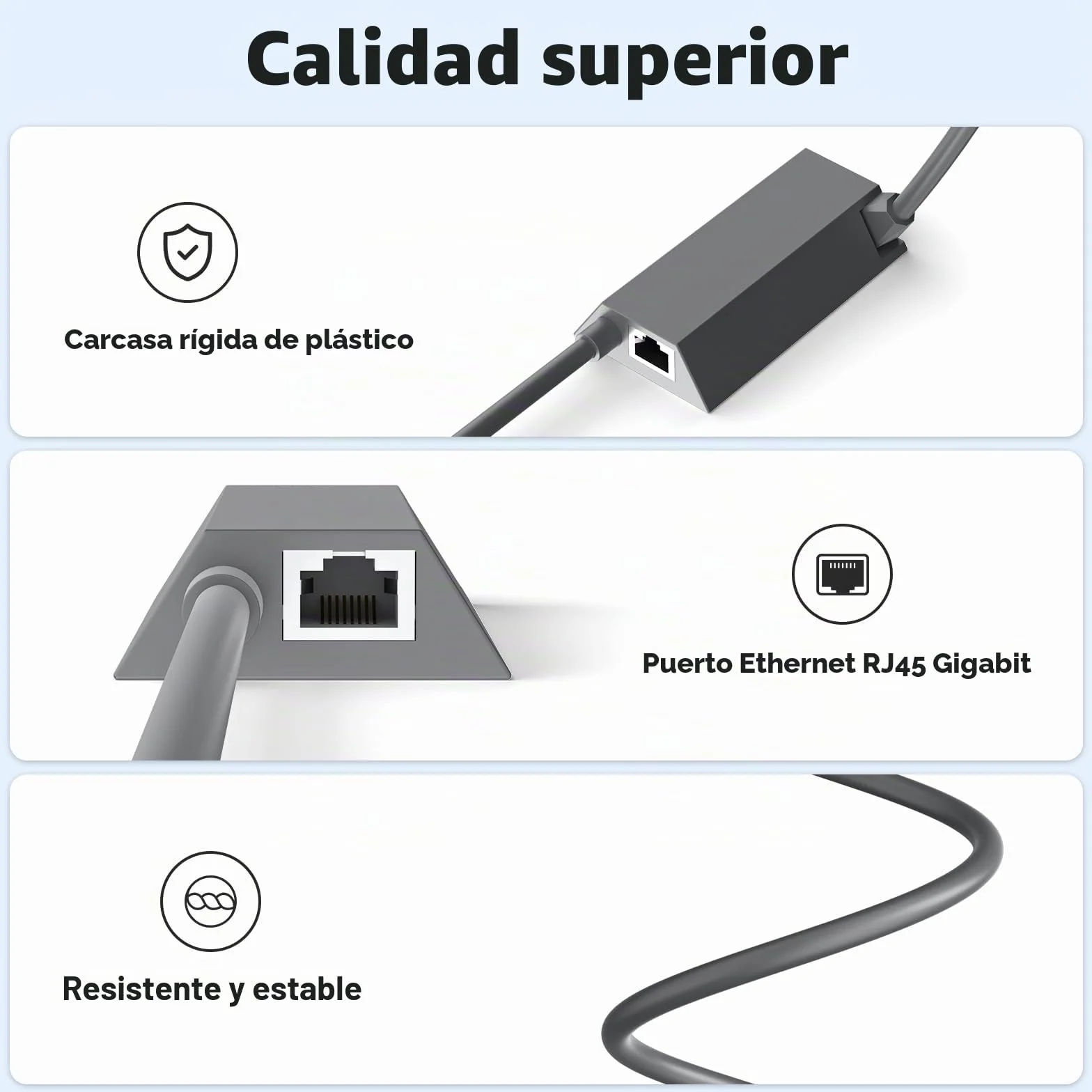 Starlnk - Adaptador Ethernet para Starlk V2, adaptador a RJ45 Gigabit Ethernet de conexión de red rápida y estable para operado Gen 2 Extensor WiFi Hub | Gris