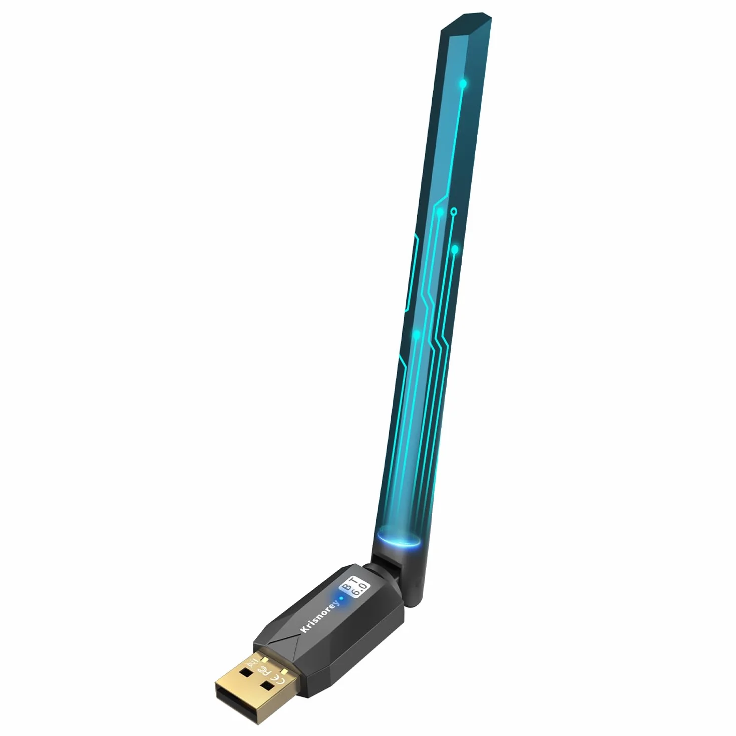 Adaptador Bluetooth 6.0 de largo alcance para PC, PA integrado para dongle USB inalámbrico de alta ganancia de 5 dBi para Windows 11/10/8.1, computadora de escritorio, Plug & Pair con
