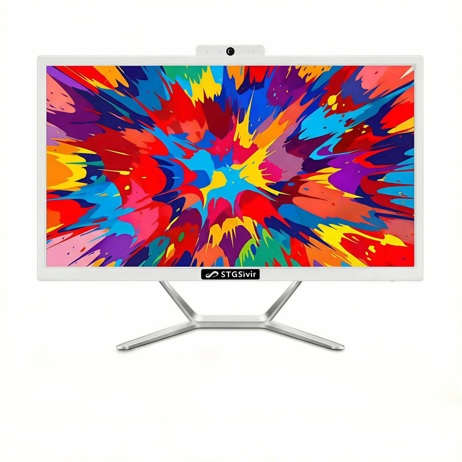STGsivir All in One PC, Ordenador Todo en uno，Pantalla FHD de 21.5", Core i5 hasta 3.6 GHz, 16GB RAM, 512GB SSD, WiFi, Bluetooth 5.0, Windows 11 Pro, Blanco