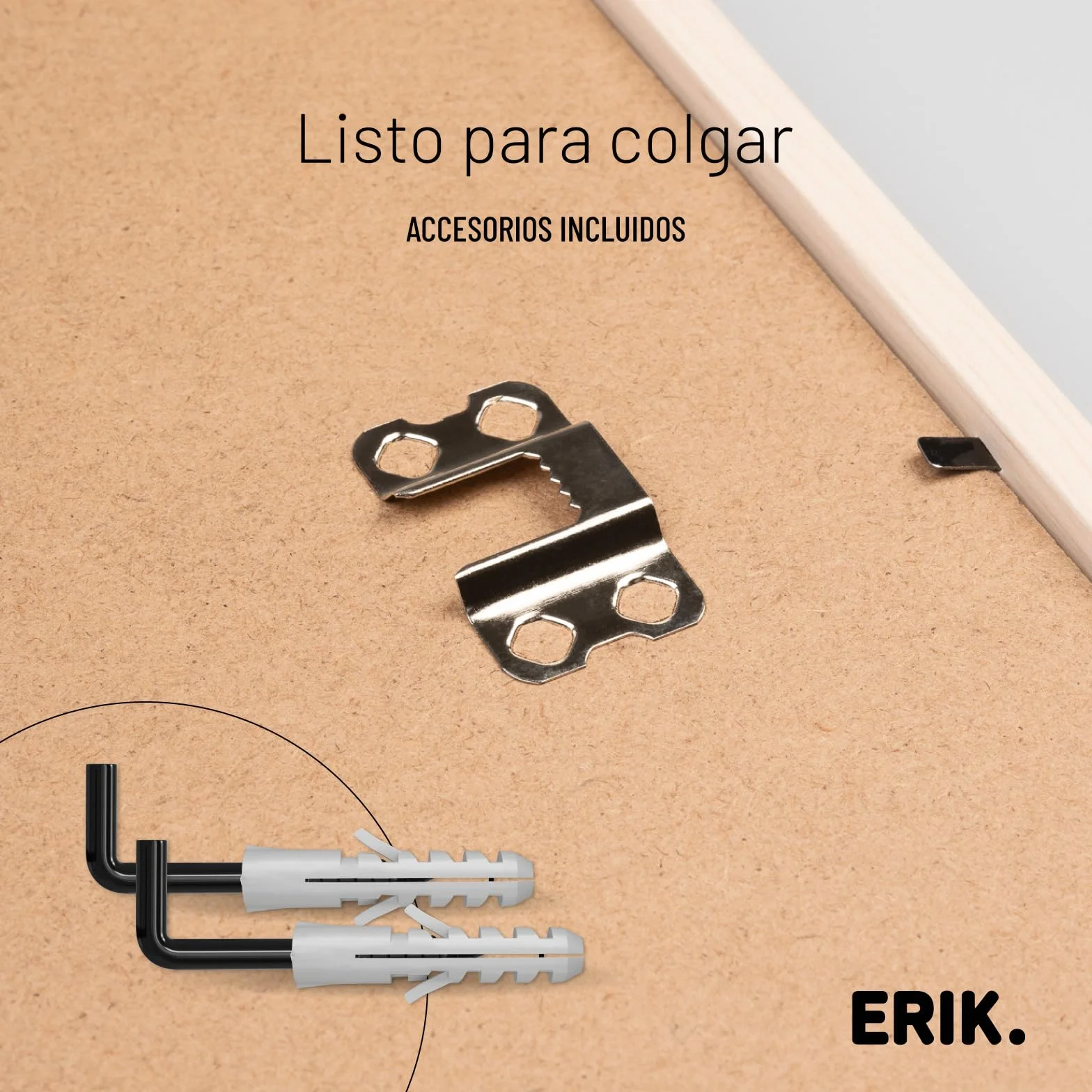 Grupo Erik Marco A2 Madera 42x59,4 cm marron haya - Marcos para cuadros Decoracion hogar