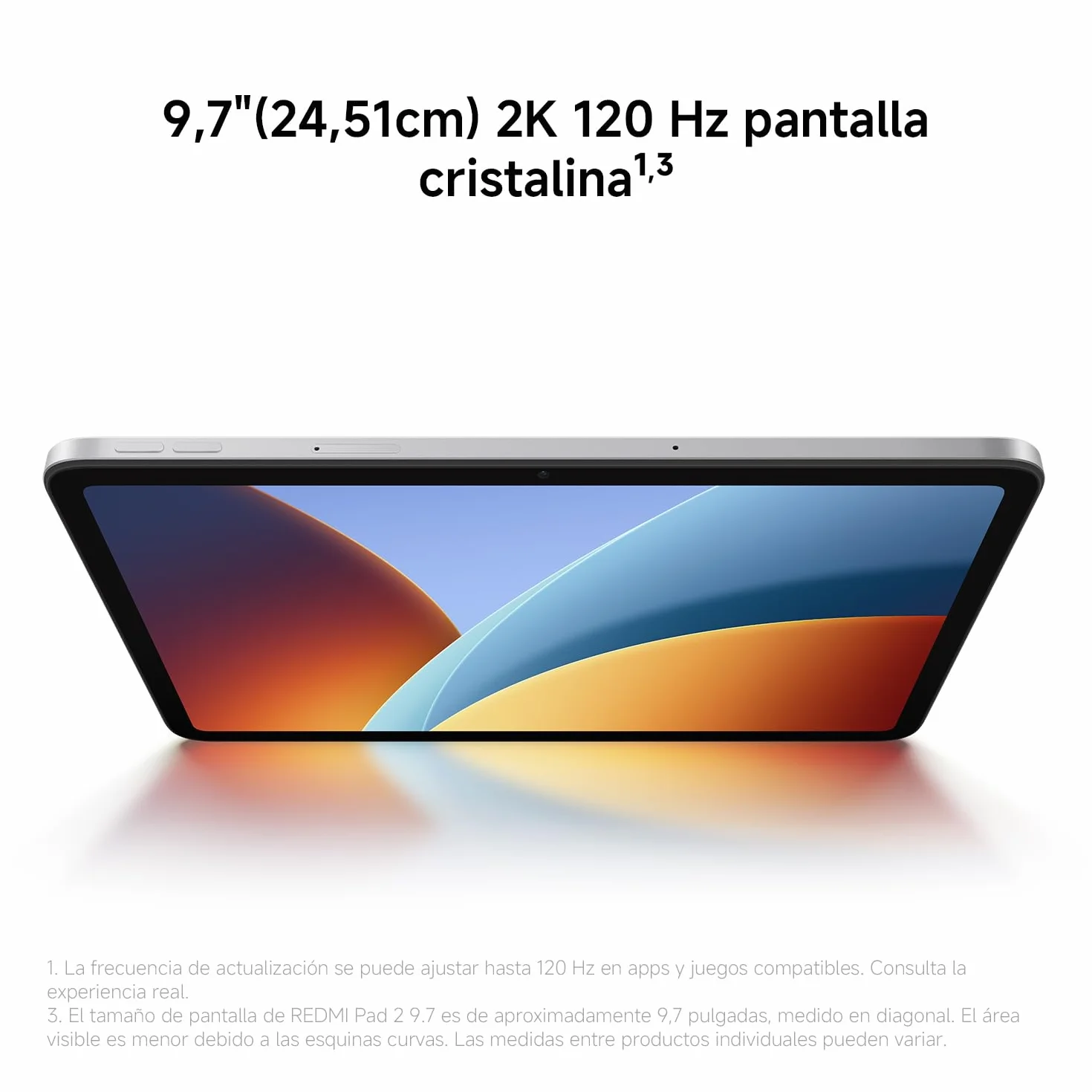 XIAOMI REDMI Pad 2 Tablet 9,7" 4+64 GB Pantalla 2K 120 Hz Snapdragon 6s Gen 2 Batería 7600 mAh Gris Grafito