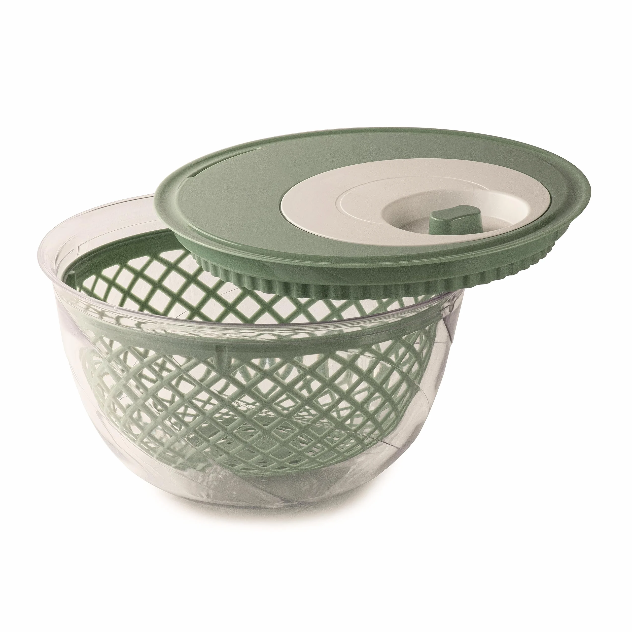 Snips, Centrifugadora Manual de Lechuga Spinner,Escurridor de Ensalada 4 LT, Color Verde, Made in Italy, Libre de BPA