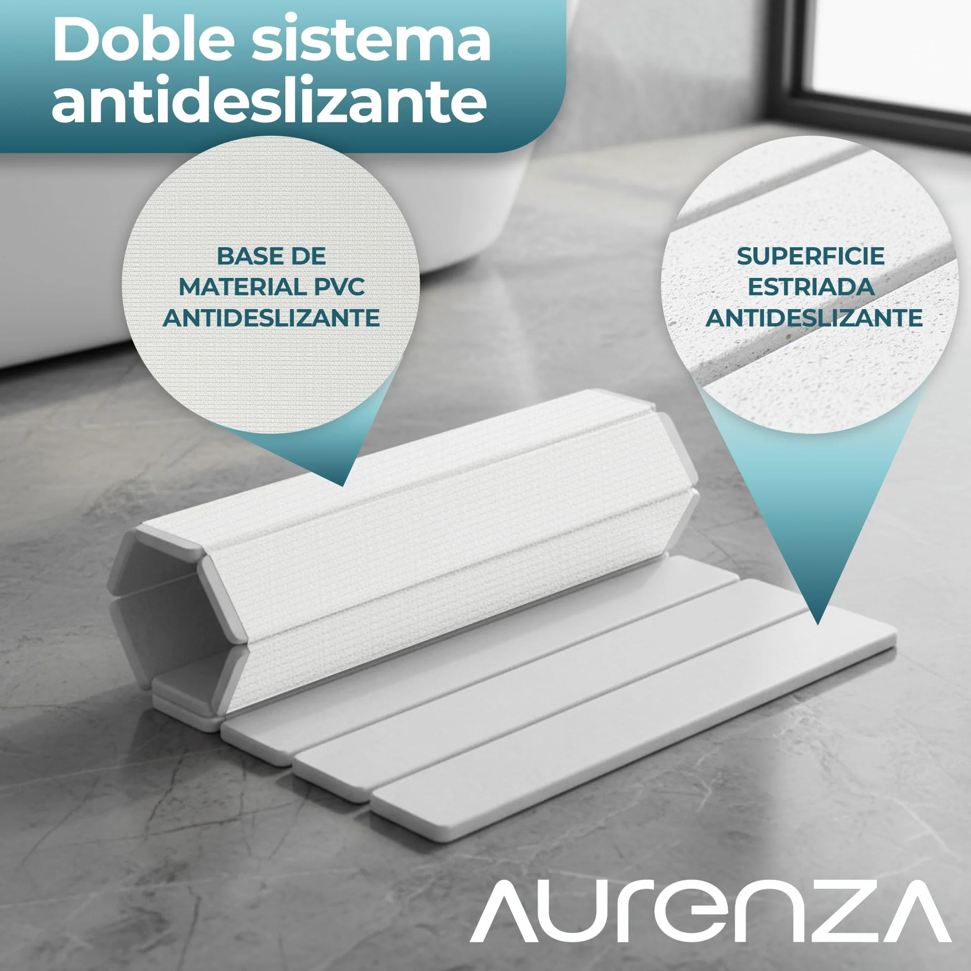 Alfombra Diatomita Baño Plegable 60x39 cm Secado Rápido Alta Absorción Antideslizante Piedra Natural