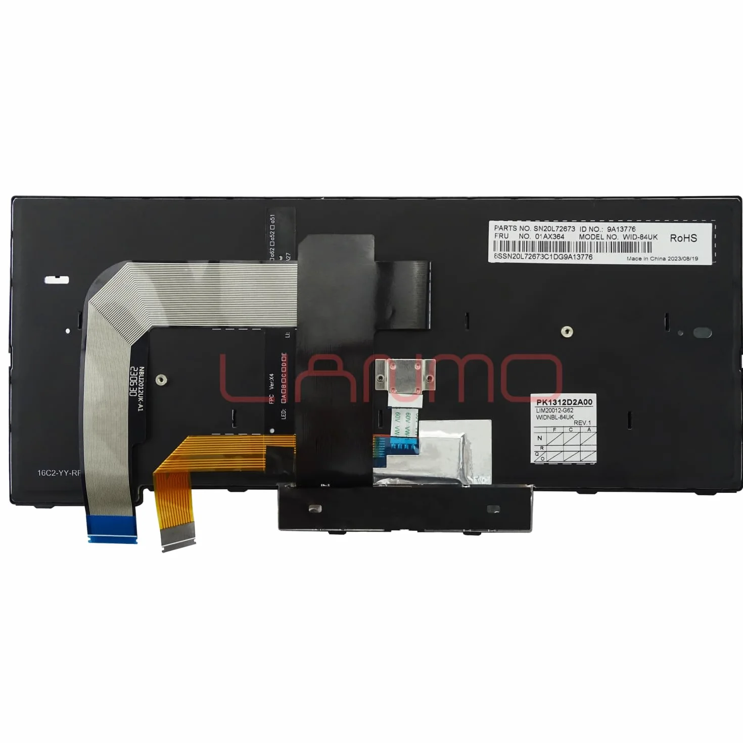 Teclado retroiluminado Compatible con Lenovo ThinkPad T470 T480 A475 A485 (Español)