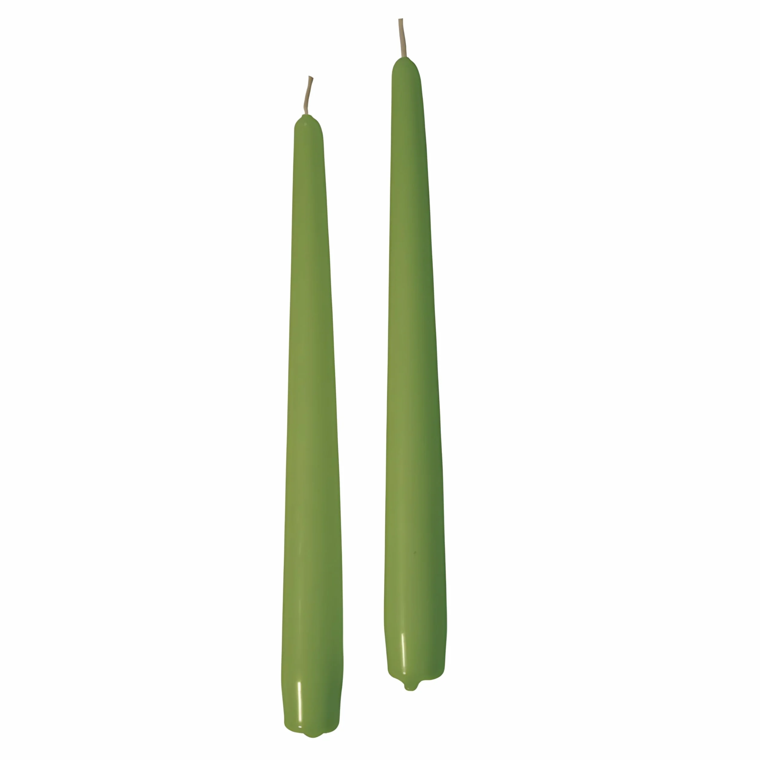 Cereria di Giorgio Risthò velas cónicas de cera verde oliva 2,2 x 25 cm 10 unidades