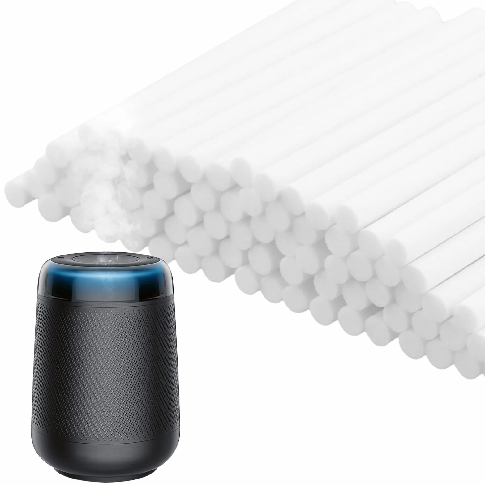 Varillas de Humidificador de Algodón 100 Piezas Repuesto para Difusor Aroma Mini Portátil