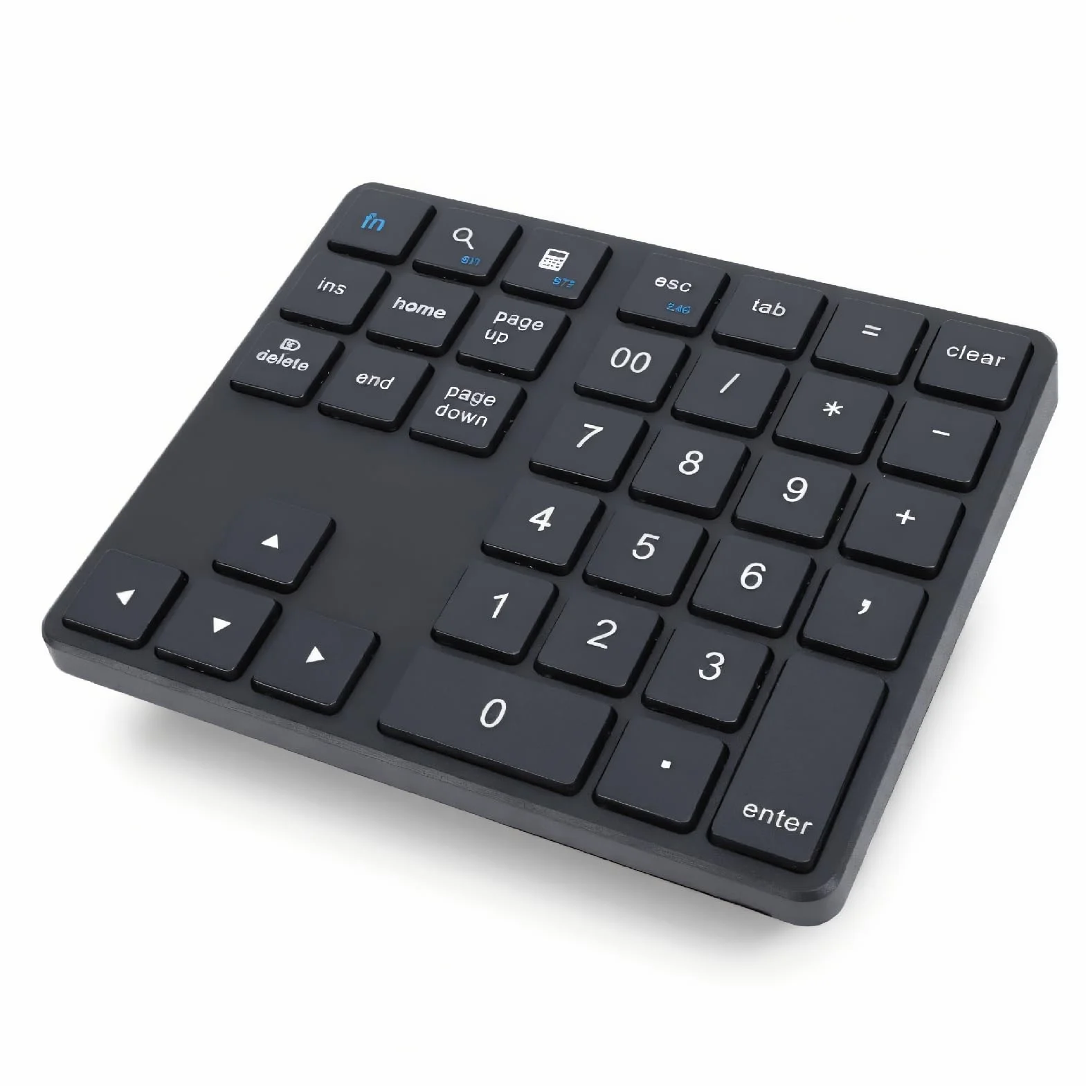 Annadue Teclado Numérico Bluetooth, Teclado Numérico Inalámbrico Portátil Ergonómico Ultradelgado, Teclado Numérico USB de 35 Teclas para Teléfono Inteligente de Escritorio OS X (Black)