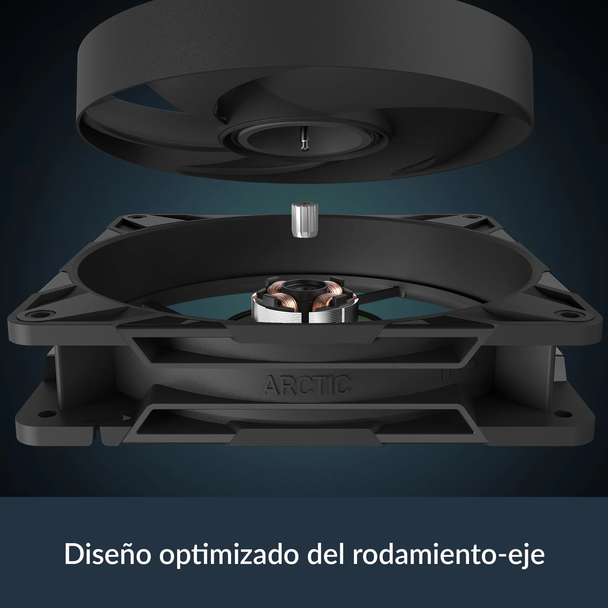 ARCTIC P14 Pro Reverse (3 Piezas) - 140 mm Ventilador Prémium con flujo de aire inverso, Ventilador PWM con divisor de cable en Y, 400-2650 rpm, 0 rpm <5% PWM, cojinete hidrodinámico, 4-Pin - Negro