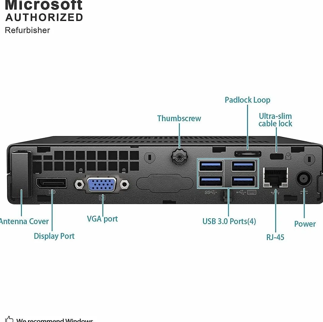 HP EliteDesk 800 G2 Mini PC de Escritorio, Intel Core i5-6500T, 8 GB de RAM, SSD de 256 GB, sin Teclado ni ratón, Wi-Fi, Bluetooth, Windows 11 Pro (Reacondicionado)