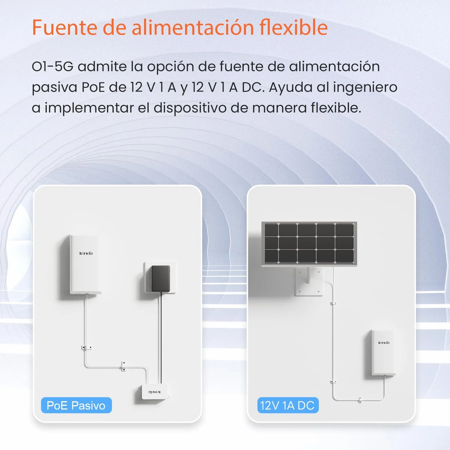 Tenda WiFi Bridge 5GHz 867Mbps, Puente Inalámbrico WiFi Exterior, CPE de Exterior Largo Alcance 1 km, Antena direccional 9dBi, PoE Pasivo, IP65 Resistente al Agua, Paquete de 2(O1-5G)