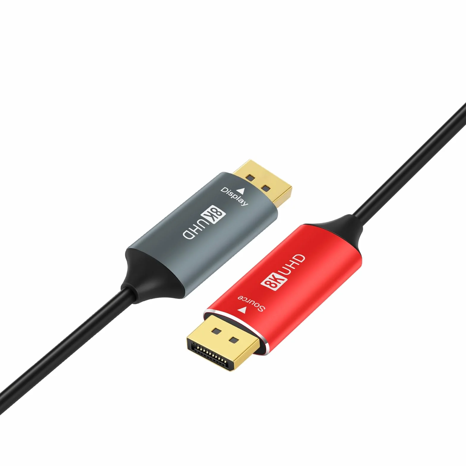 Cable de Fibra óptica DisplayPort 4K 8K 50M, DP a DP 1.4 Cable 8K@30Hz 4K@144Hz, 2K@165Hz, 32.4Gbps Compatible con HDR, G-Sync FreeSync para laptop, PC, TV