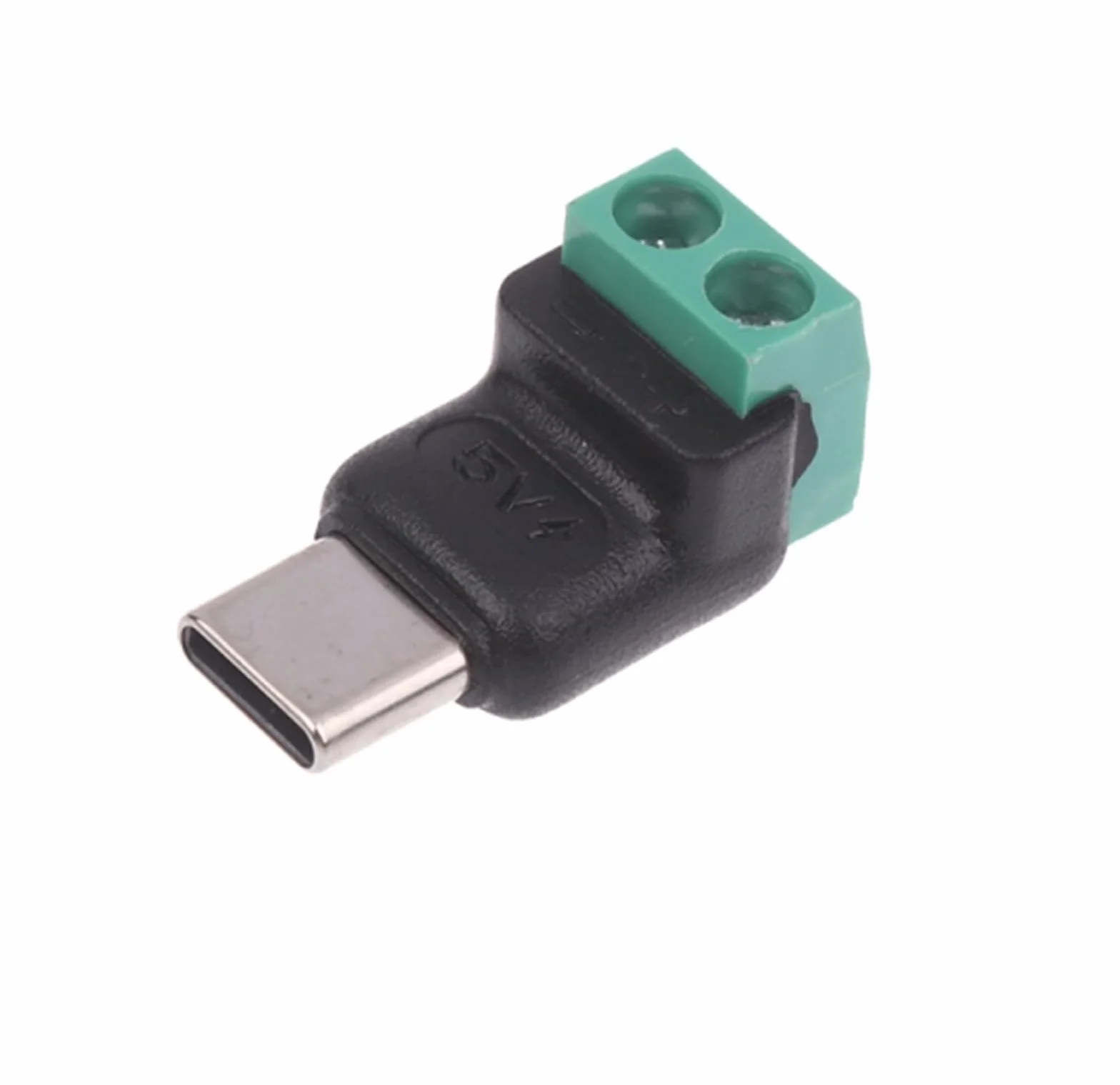 USB C/Micro to 2 Pin Screw Terminal 5V Solderless Adapter for DIY Charging Cable Repair (4PCS, Micro-Male Charging)