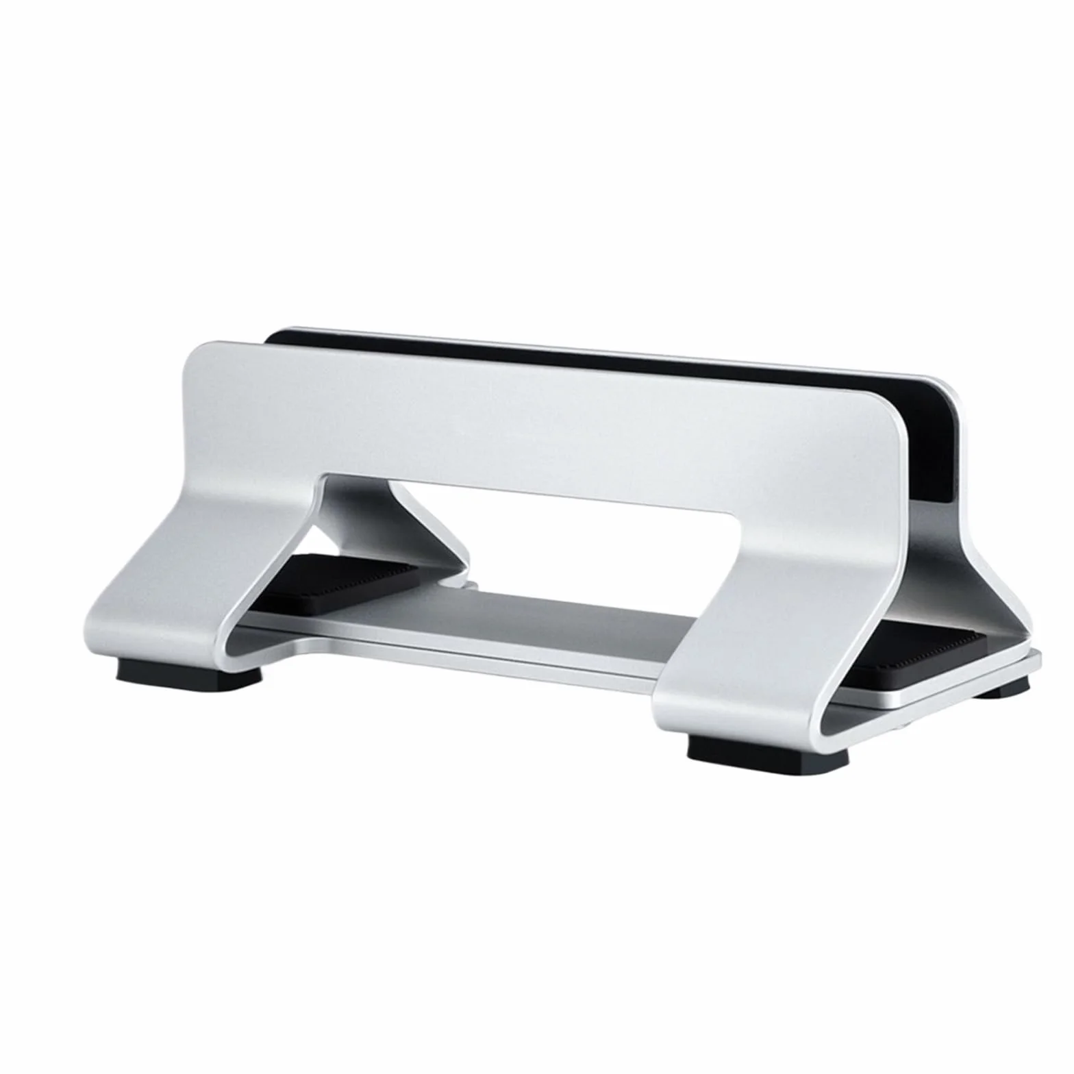 Soporte Vertical for portátil, Soporte de Aluminio Ajustable Escritorio, Compatible con la mayoría portátiles Soporte para Portátil(Silver)