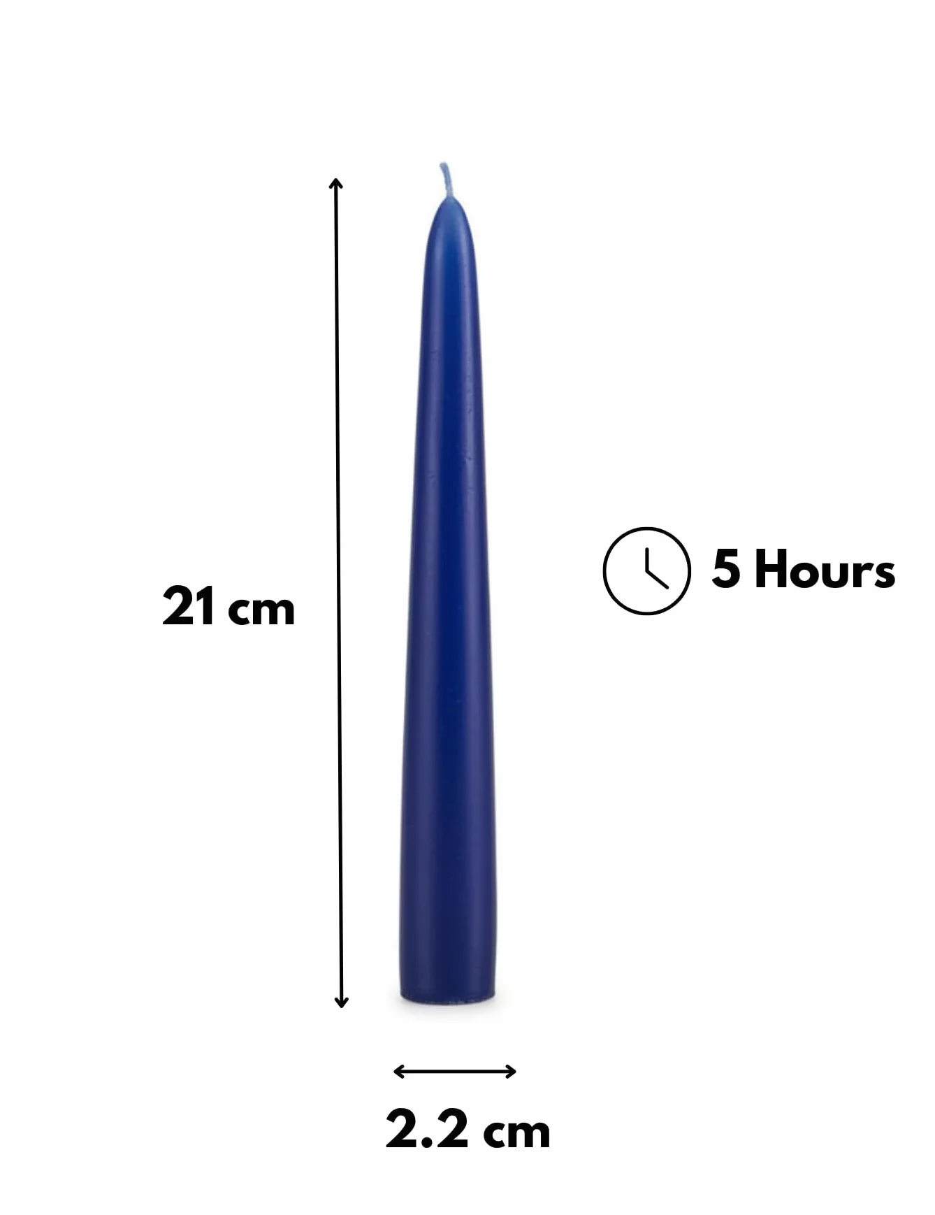Cereria de Giorgio risthò Velas cónicas lacados Azul 2.2 x 2.2 x 21 cm