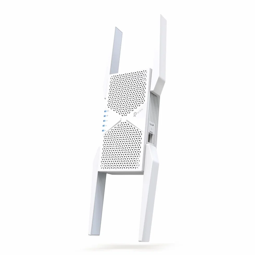 TP-Link RE655BE - Repetidor Wi-Fi 7 de Tres Bandas BE9300, hasta 5764 Mbps (6 GHz) + 2882 Mbps (5 GHz) + 688 Mbps (2,4 GHz), EasyMesh, 1 Puerto LAN de 2,5 Gigabit, 4 Antenas externas, WPAA